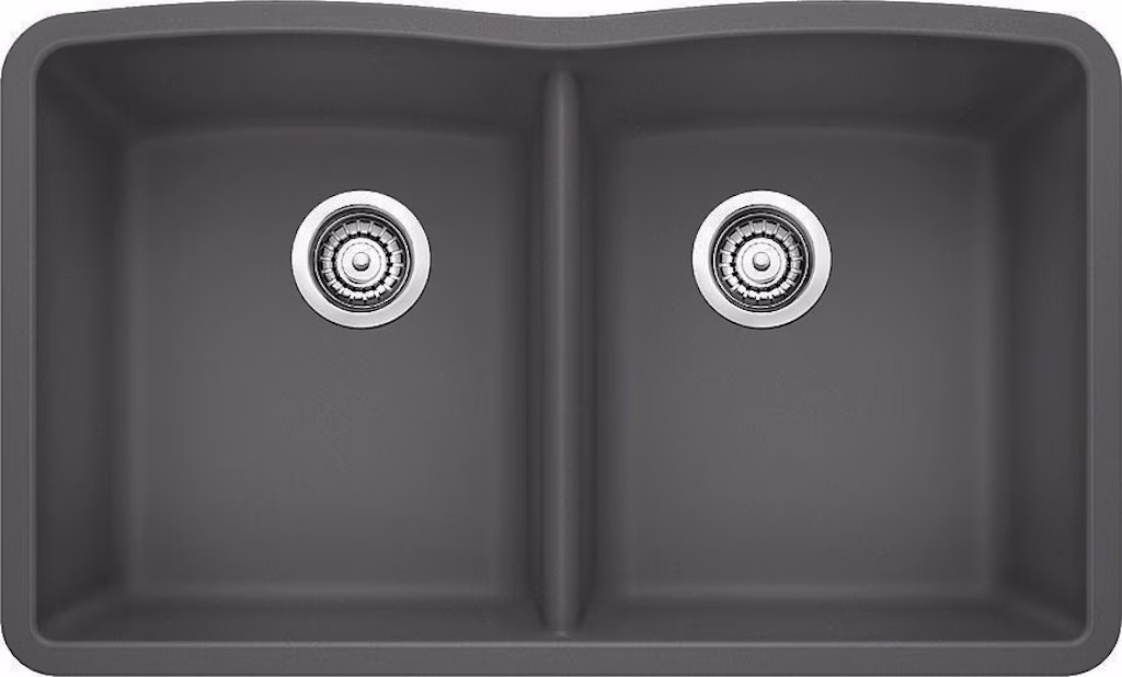 Blanco 441470 32" Diamond Equal Double Bowl , Cinder