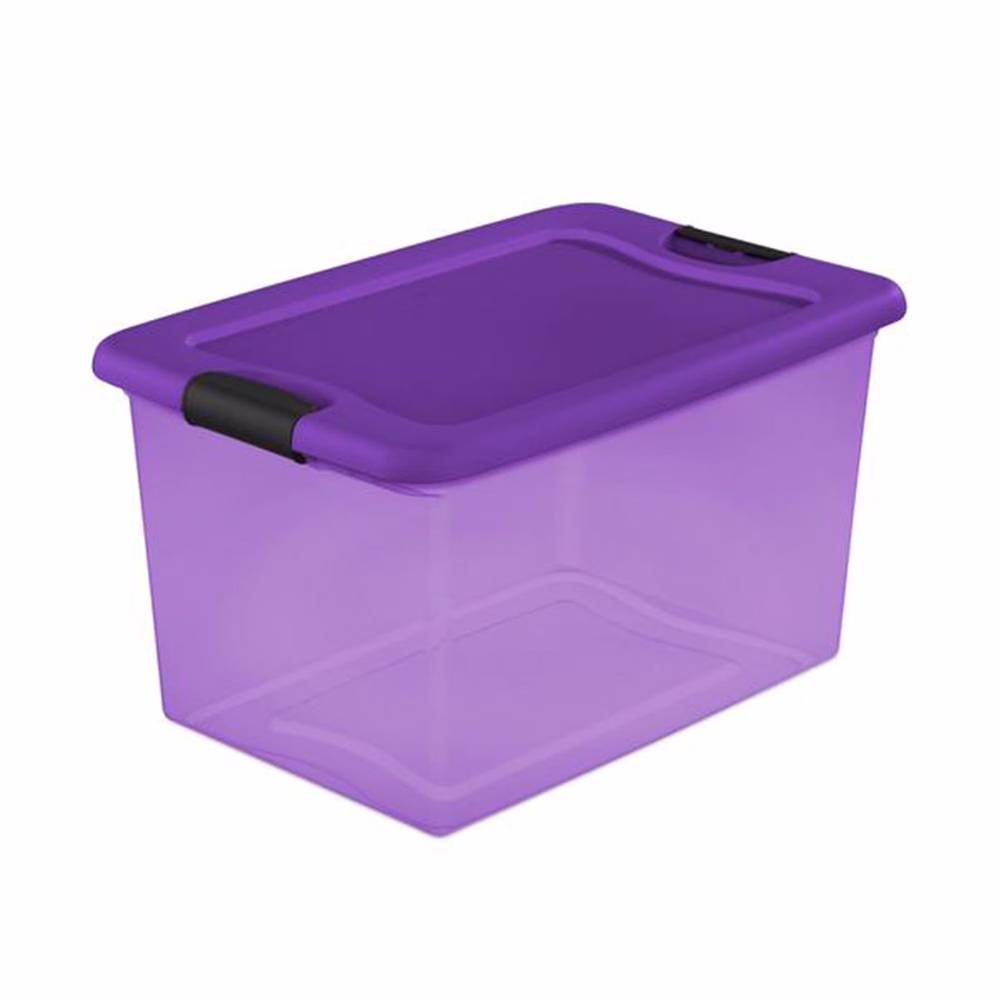 Sterilite Purple 64 Qt Latching Plastic Storage Box Container Tote (6 Pack)