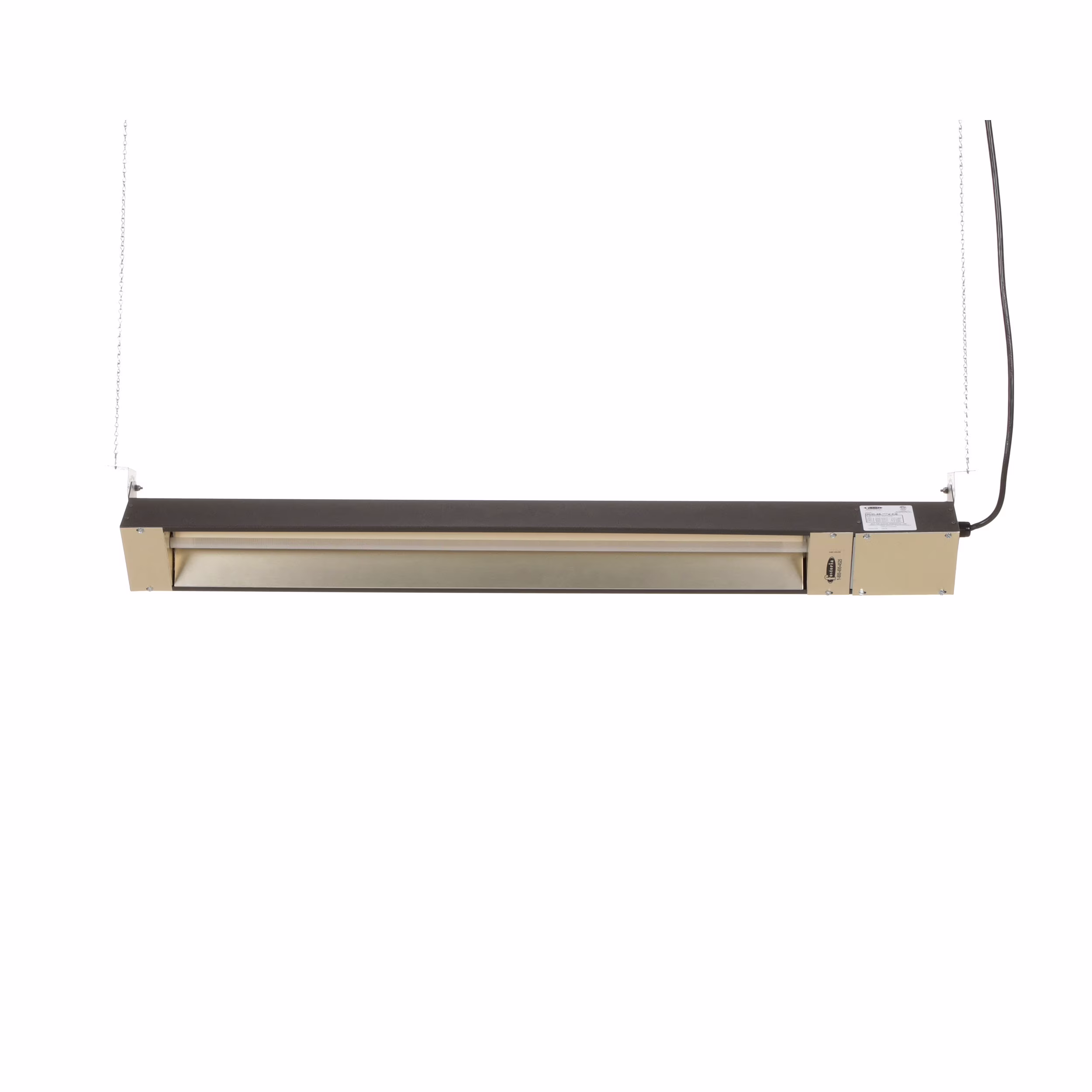 TPI Corporation OCH-46-120VCE Fostoria, Quartz Tube Electric Indoor/Outdoor Infrared Heater, 1.5KW, 120-Volt, 1PH, w.Cord/Plug, Medium-Wave EIR 60��Sym. Gold Anodized