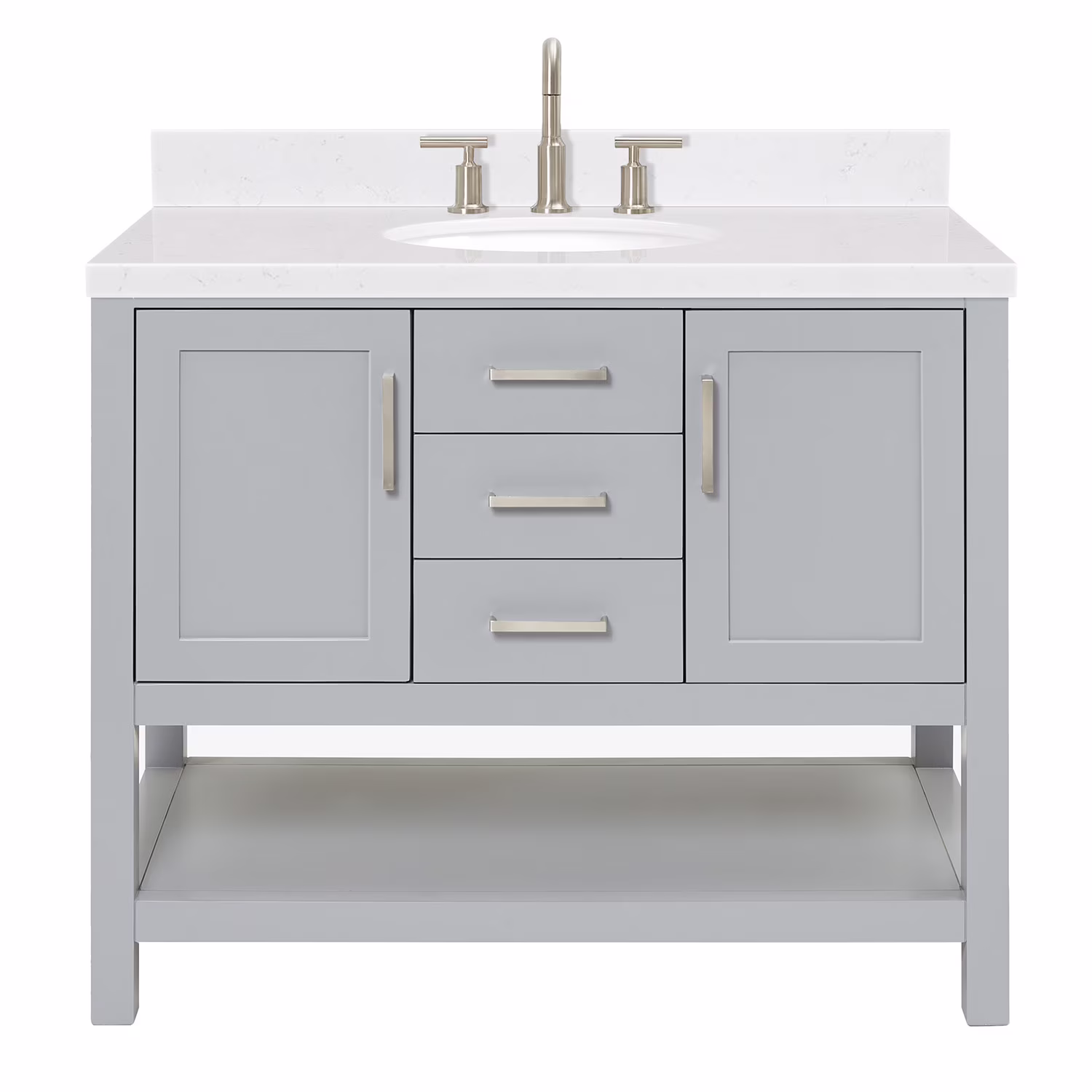 Ariel R042scqovo Bayhill 42" Free Standing Single Basin Vanity Set - Grey