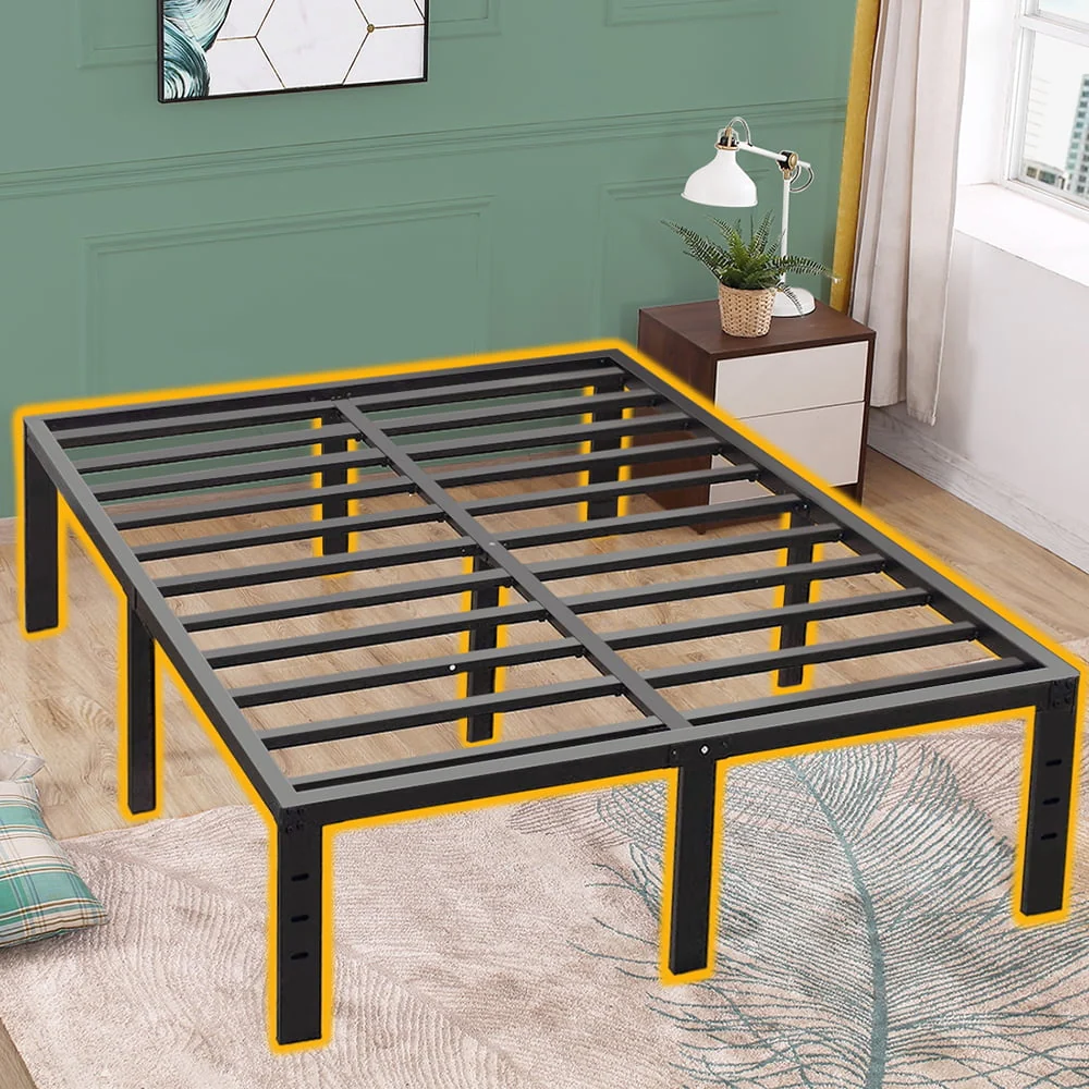 Tatago Heavy Duty 16 inch Queen Bed Frame with Storage, 3500 lbs Max Weight Capacity Metal Platform Queen Size