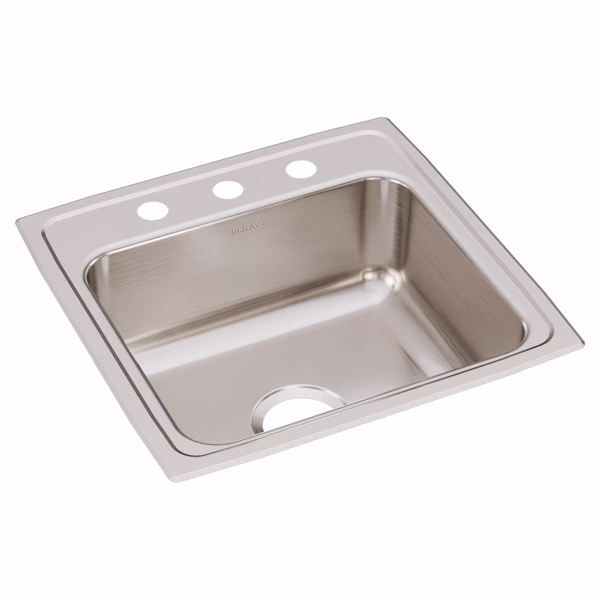 Elkay LR19193 Ltertone Stainless Steel 19-1/2" x 19" x 7-1/2", 1-Bowl Top Mount Kitchen Sink