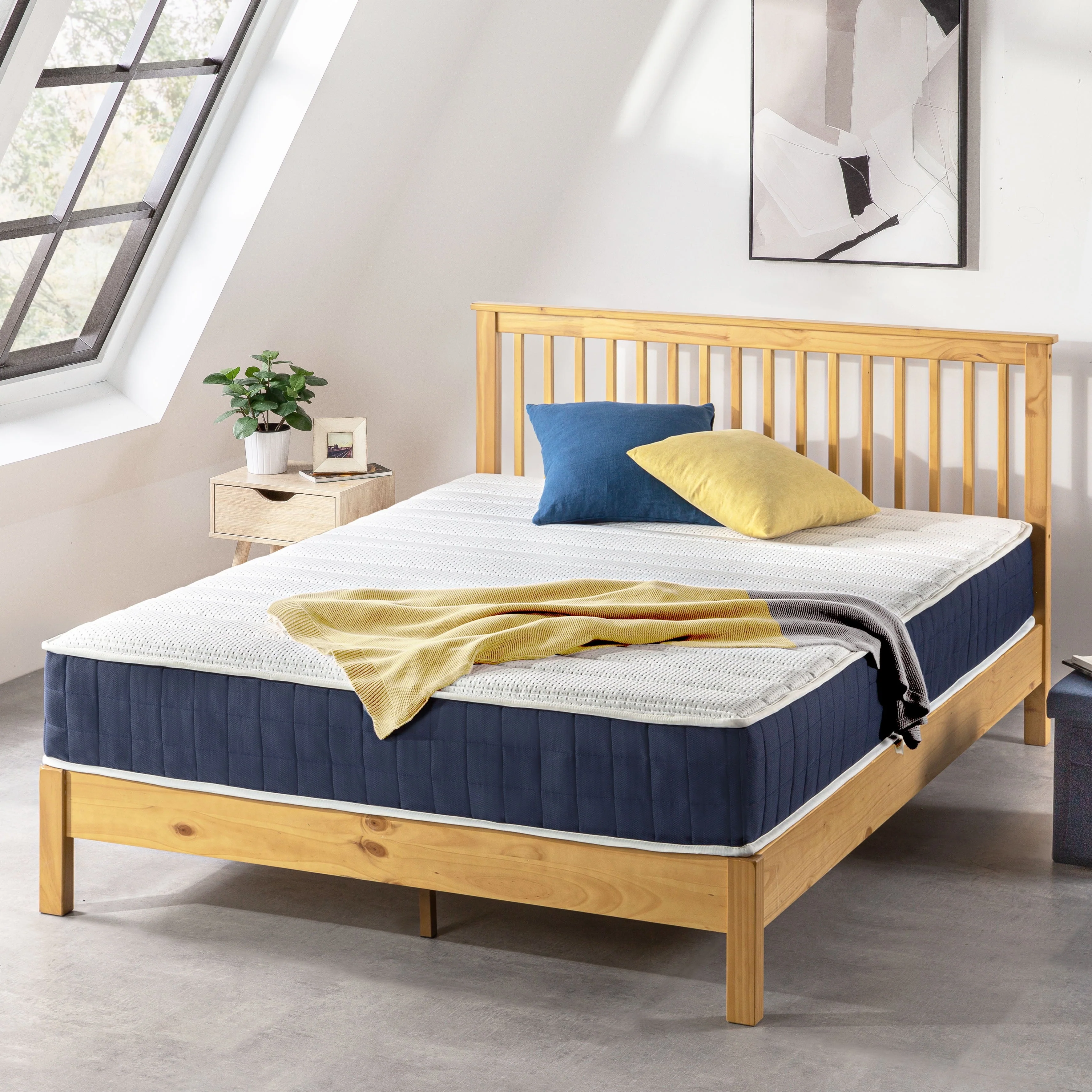 Mellow Rena 10" Green Tea Memory Foam Pocket Spring Mattress, Queen