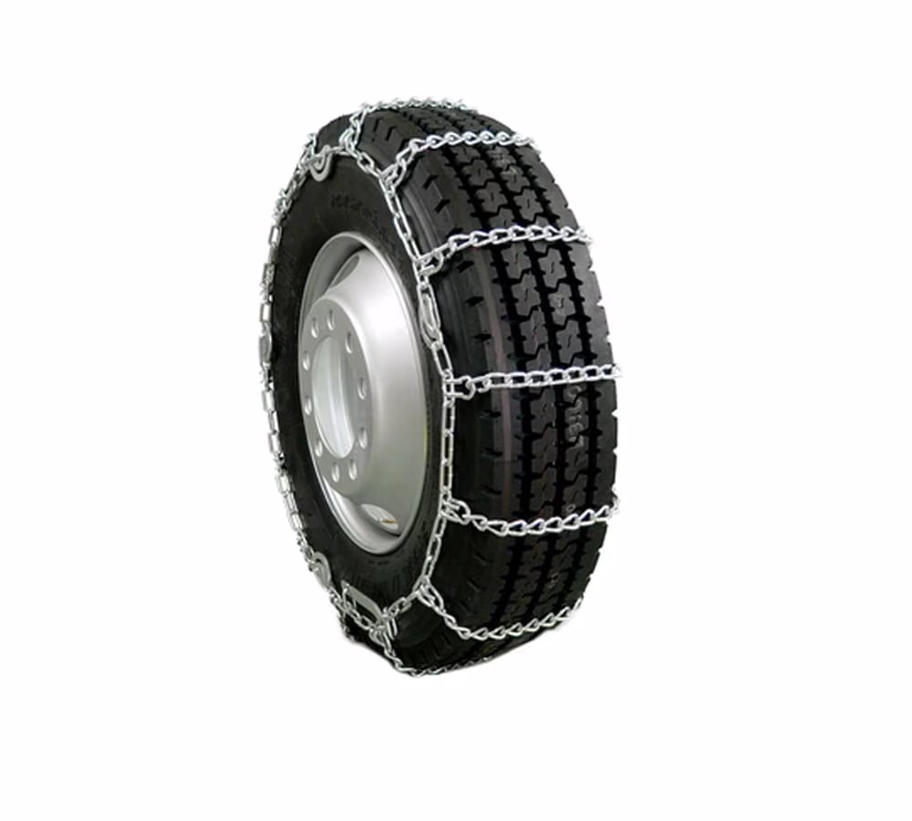 (Set of 2) 22.5" Twist Link Snow Tire Chain for Semi Trucks - Emergency Tire Traction Grip Chains - Snow Blower Single Wheel Chains for Commercial Trucks, SUVs, Pickups, Auto Trac