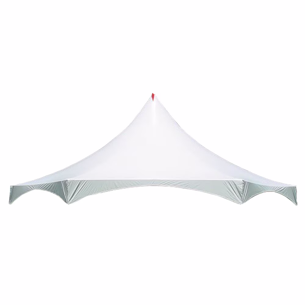40' White Hexagon High Peak Frame Top Only