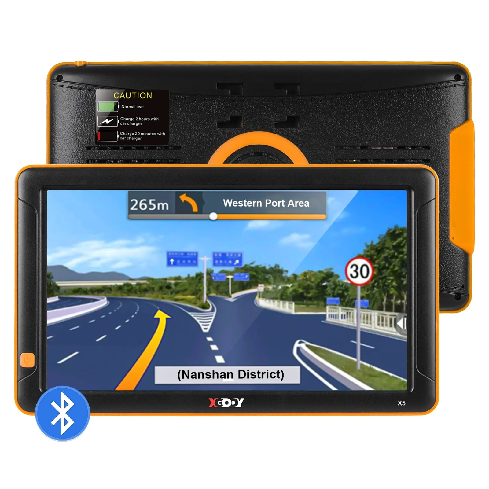 XGODY Truck GPS with Bluetooth 9 Inch Big Screen 256M+8GB GPS Navigation for Car GPS Navigation Trucker GPS with Lifetime Free Map Update