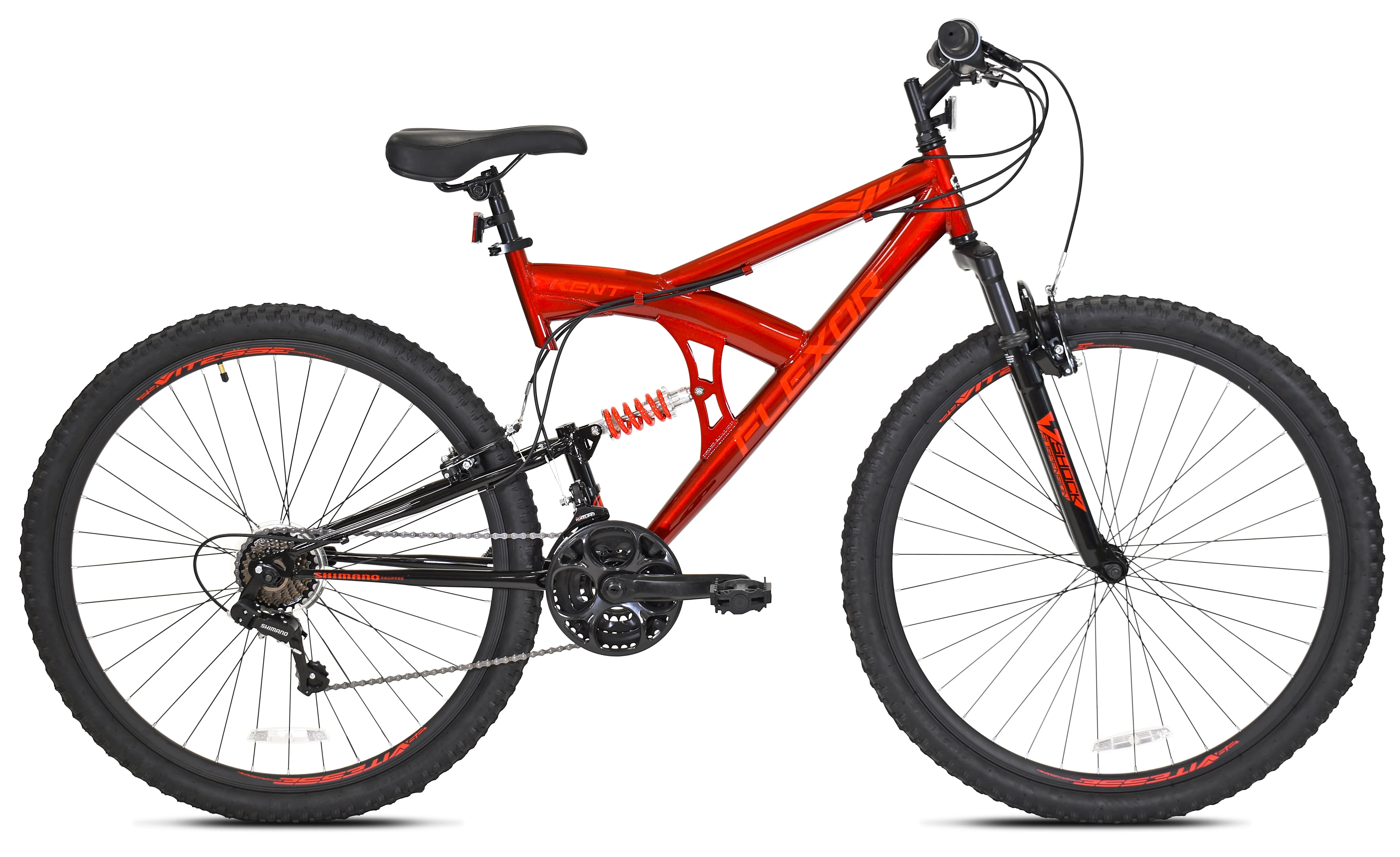 Kent 29 in. Flexor Men's Dual Suspension Mountain Bike, Red