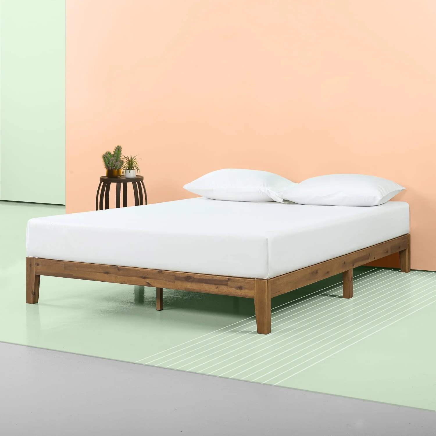 Zinus Lucinda 10" Wood Platform Bed Frame, King