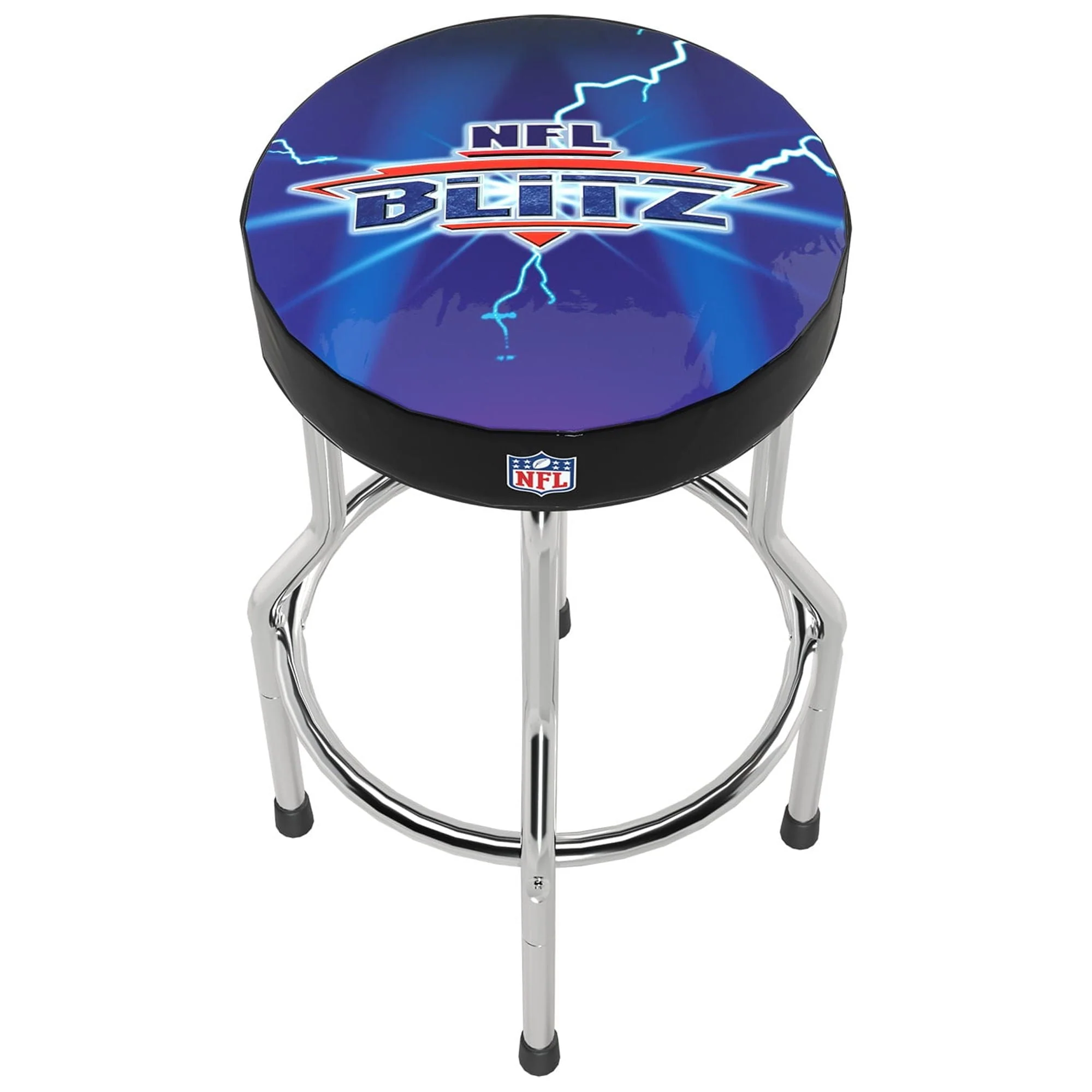 Arcade1UP NFL Blitz Logo Pub Video Game Adjustable Height Stool with Foam Padding