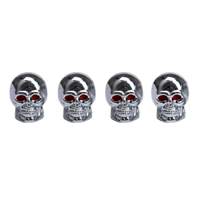 Hot Sell Red Eyes Skull Tyre Tire Air Valve Stem Dust Caps For Car Bike Truck Bike Accessories