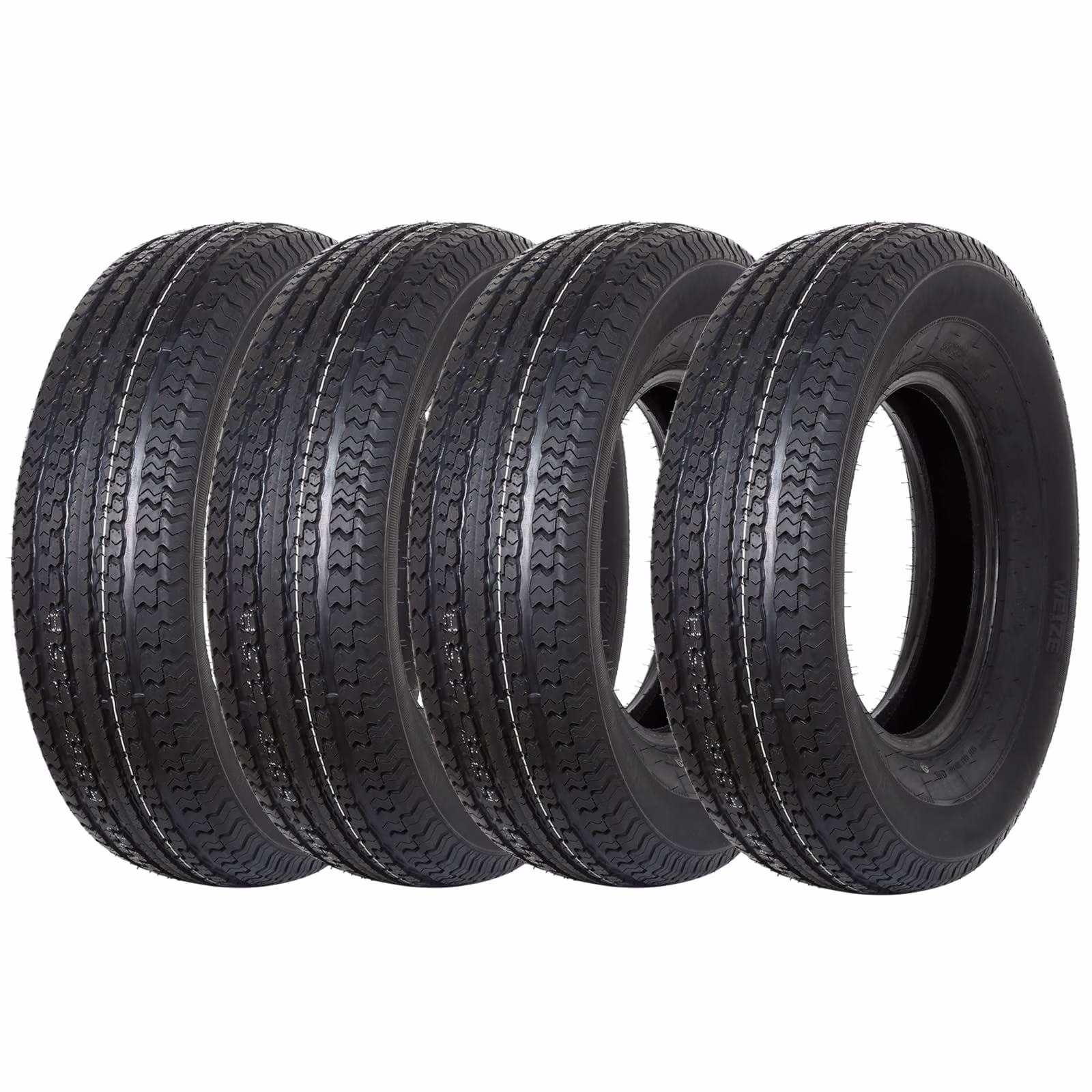 WEIZE Premium Trailer Tires ST225/75R15 10 Ply 117/112N Load Range E, ST 225/75/15 225/75R15 225 75R15 Radial Tires - Set of 4
