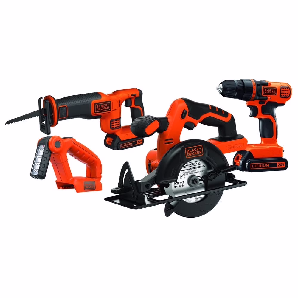 BLACK+DECKER 20V, Cordless Power Tool Set, 1.5 Ah, Battery Included