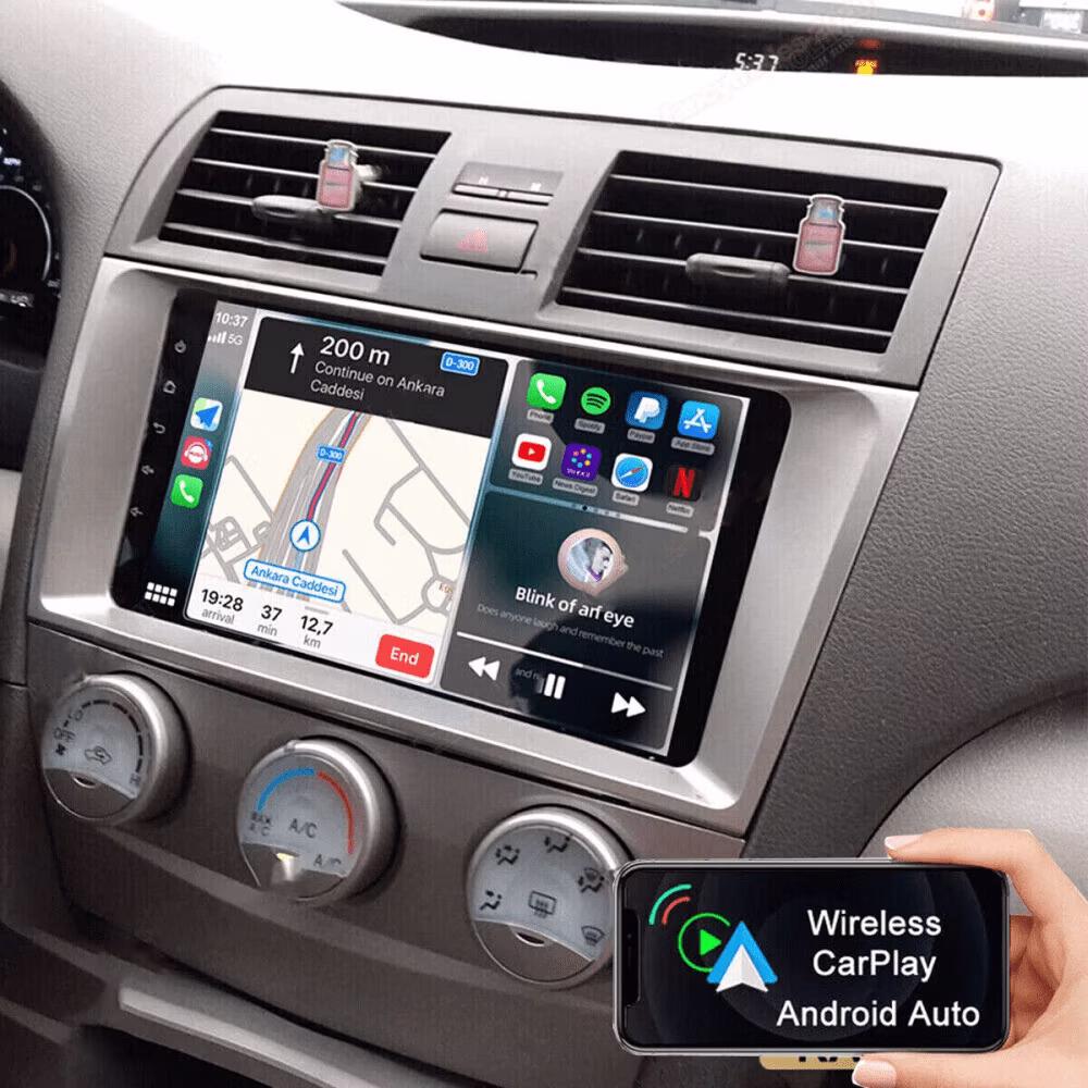 Woudy Car Radio for Toyota Camry 2006-2011, Android Car Stereo with Wireless CarPlay & Android Auto, Camry Car Stereo with 9" Touch Screen GPS Navigation, FM Radio