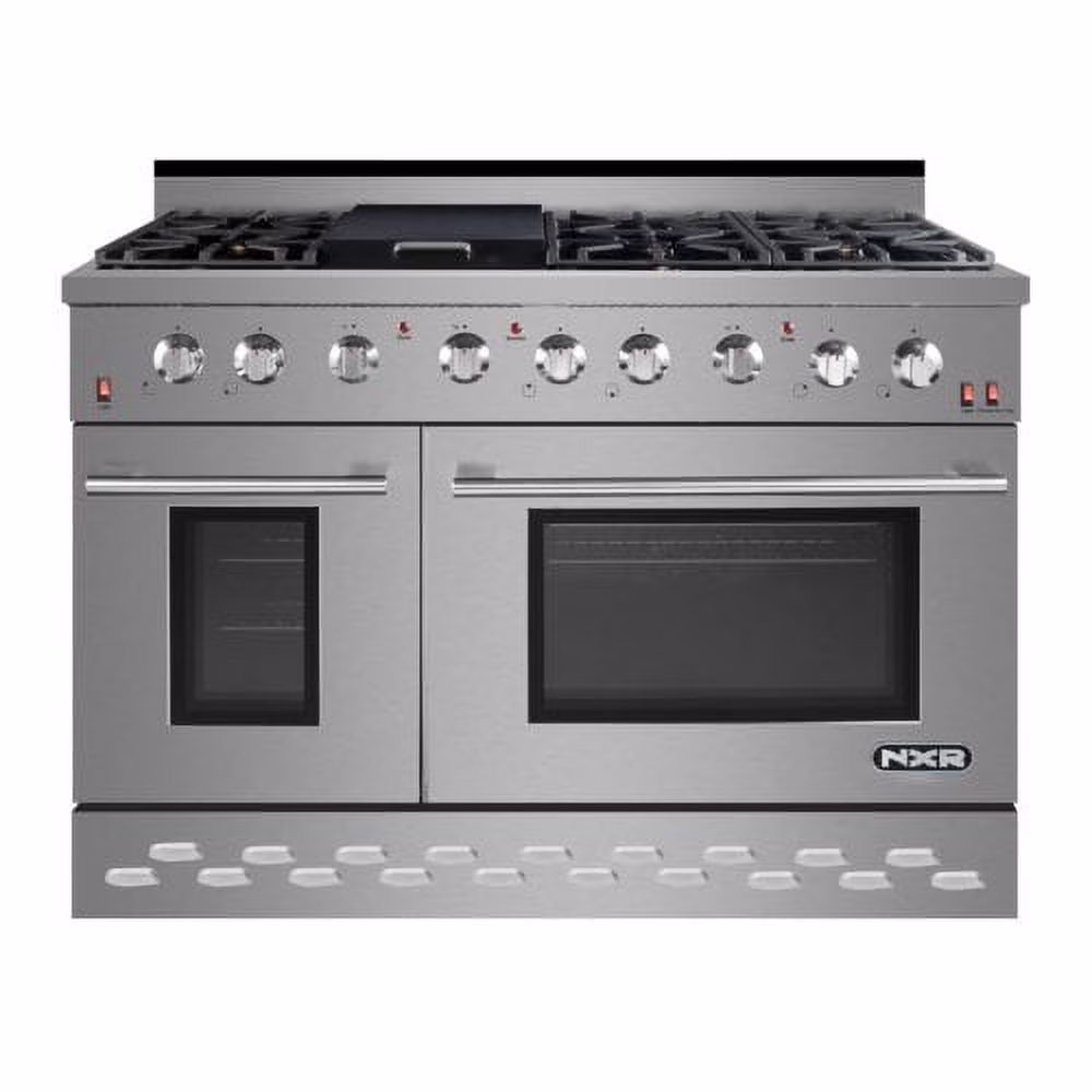 NXR 48'' Stainless Steel Professional Free-standing Gas Range with Griddle, 7.2 cu ft. Convection Oven SC4811