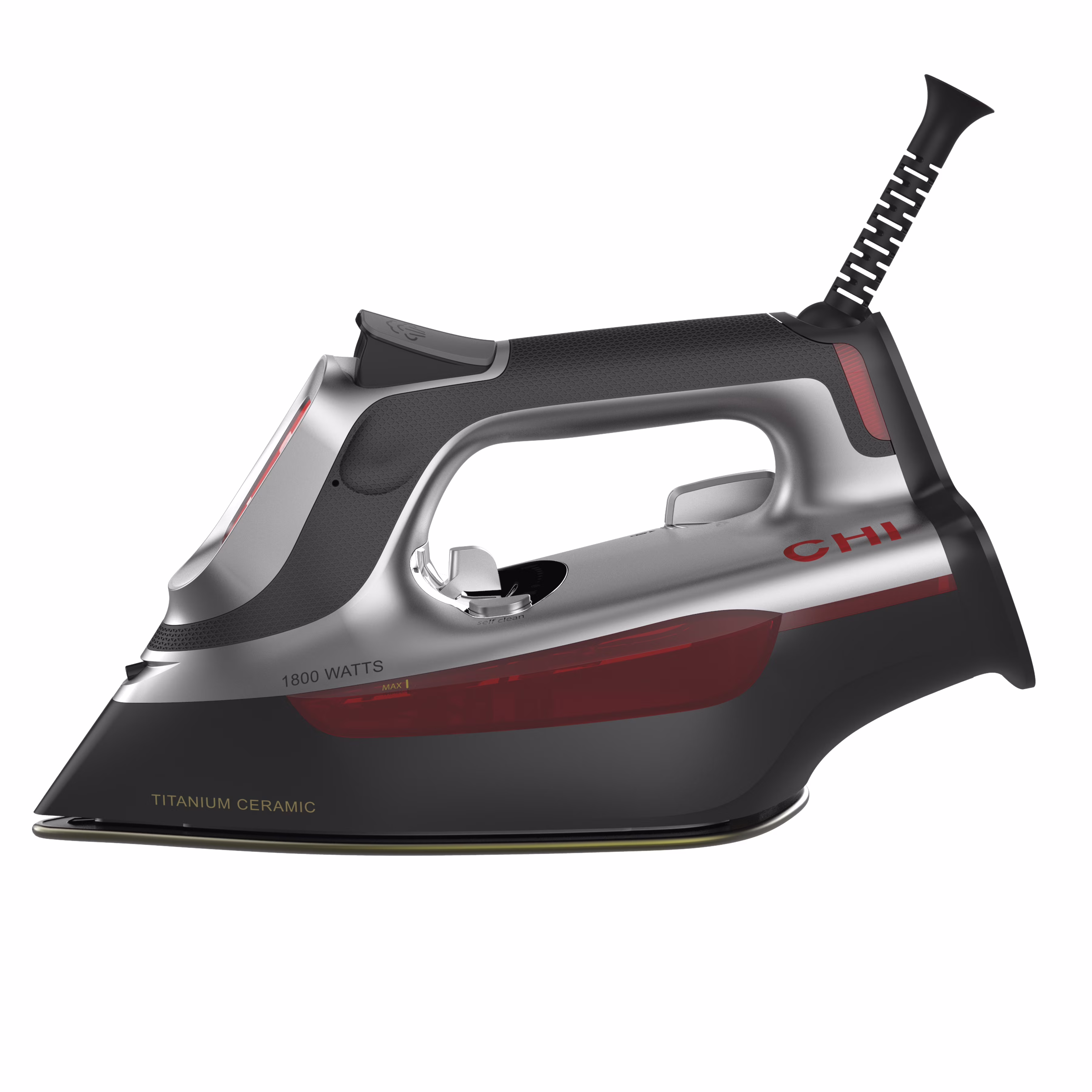 CHI Iron Touchscreen Clothing Iron, Black and Silver, 13103