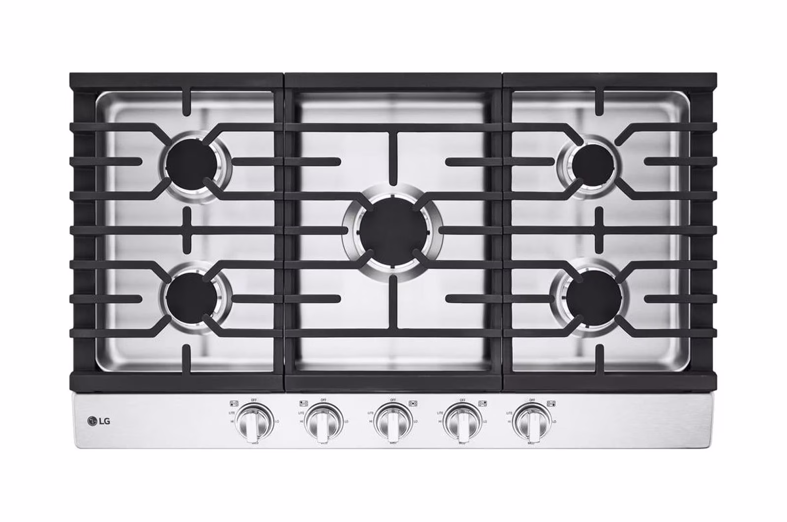 LG 36 Inch Gas Cooktop with 5 Sealed Burners Stainless Steel CBGJ3623S