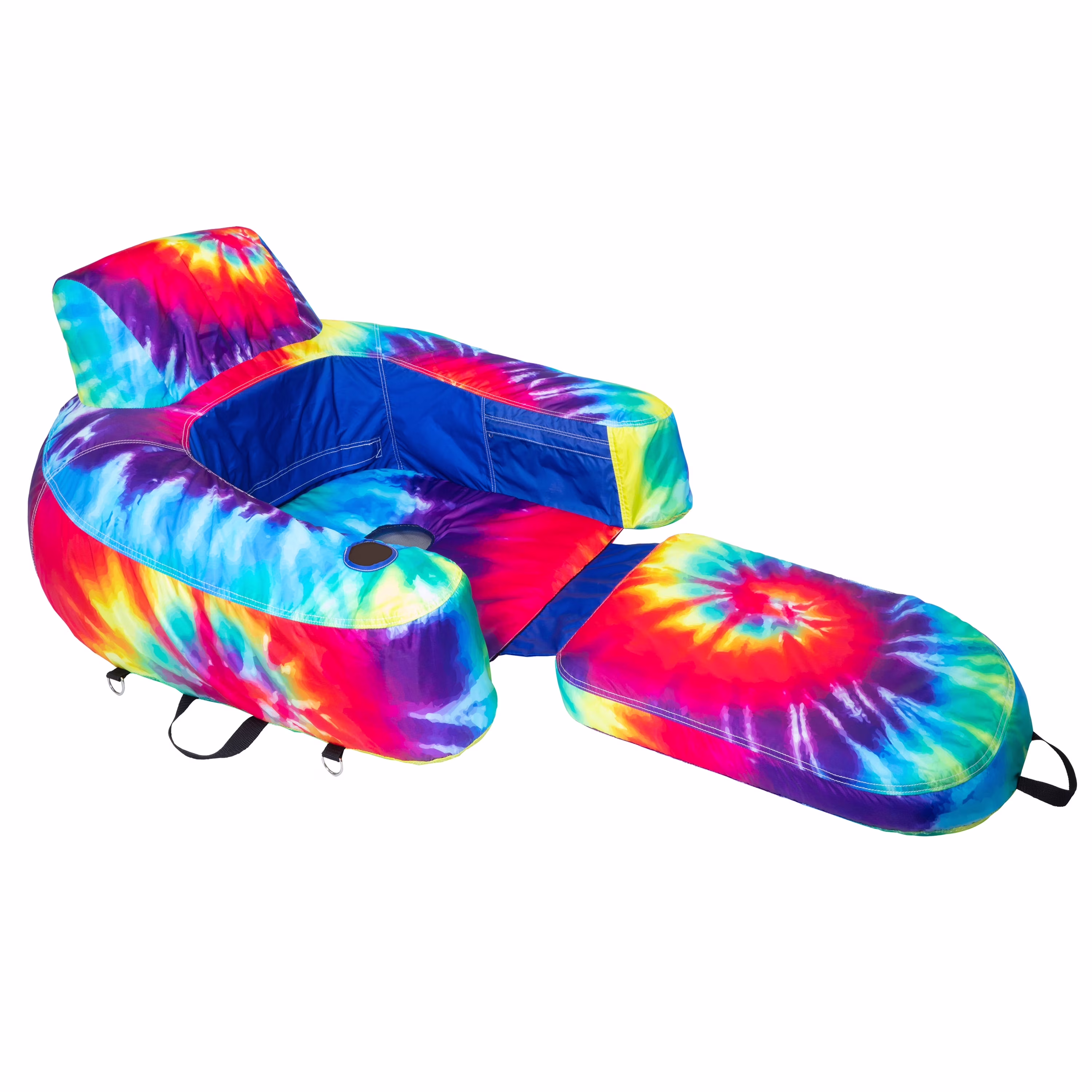 Freetime Fun Tie Dye Designer Adult Pool Lounge Float Chair Lounger for Pool, Lake or River -PT2550T