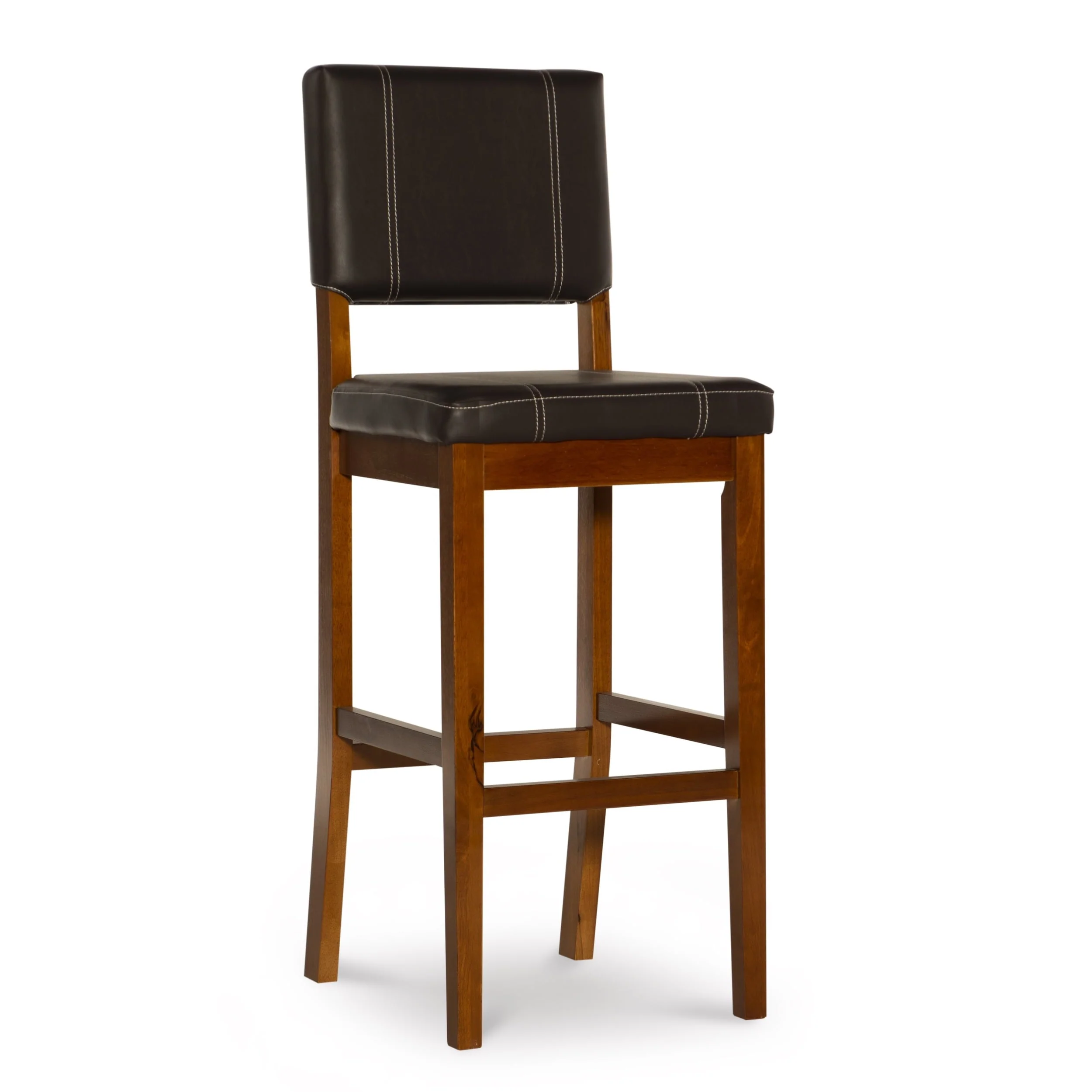 Linon Milano 30" Bar Stool, Dark Brown