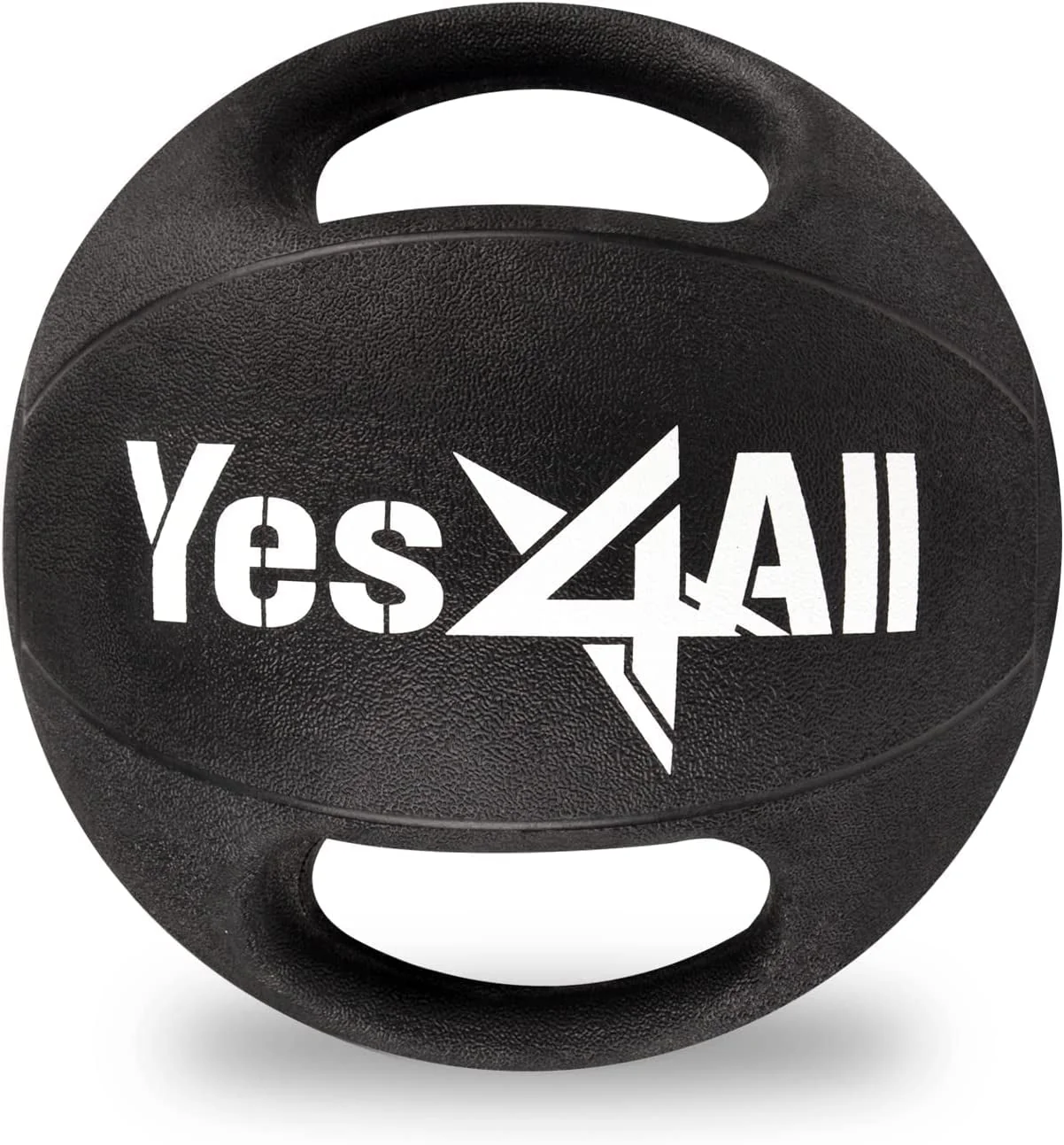 Yes4All 8lb Med Exercise Ball 2 grip (with handle), Black