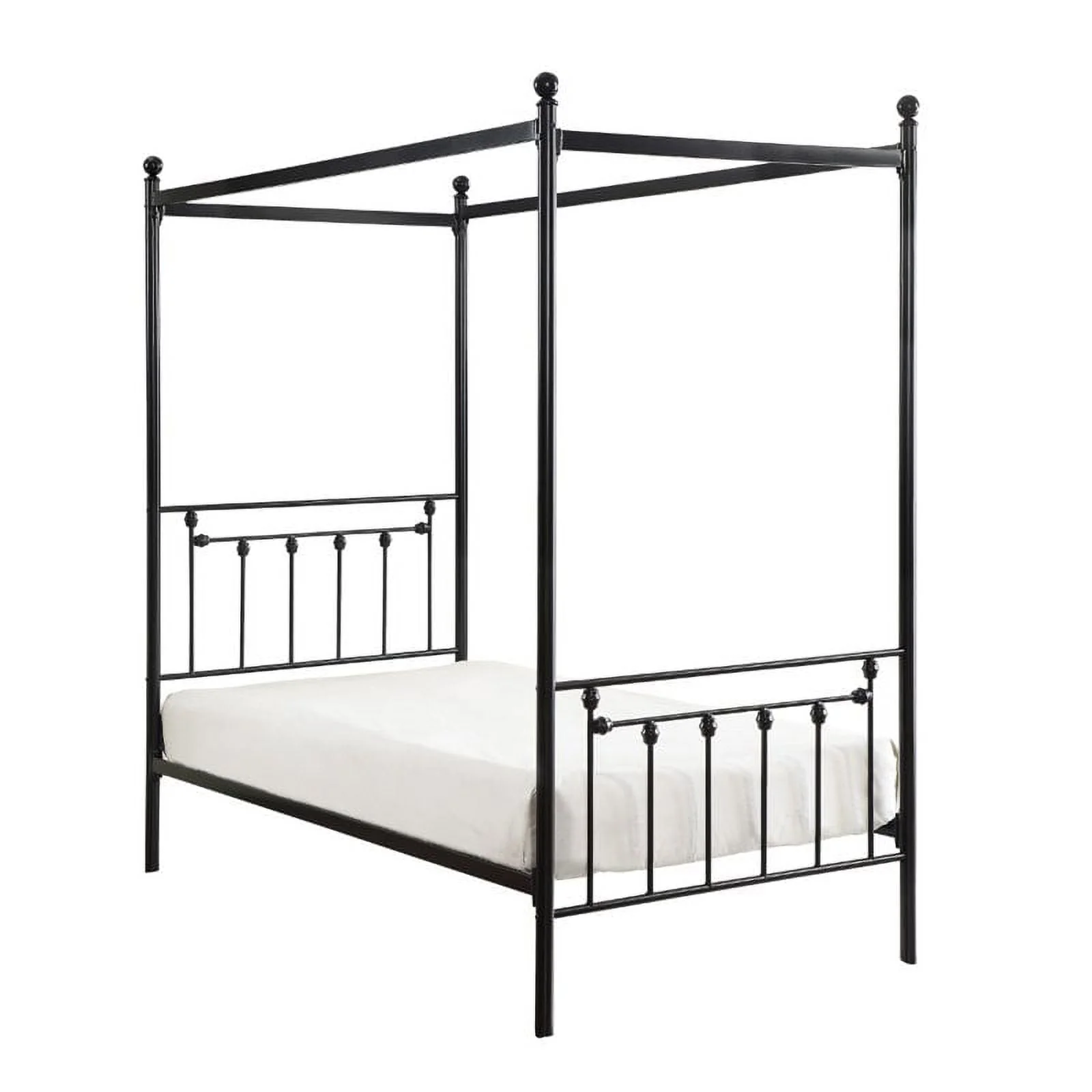 Lexicon Chelone Twin Metal Canopy Platform Bed in Black