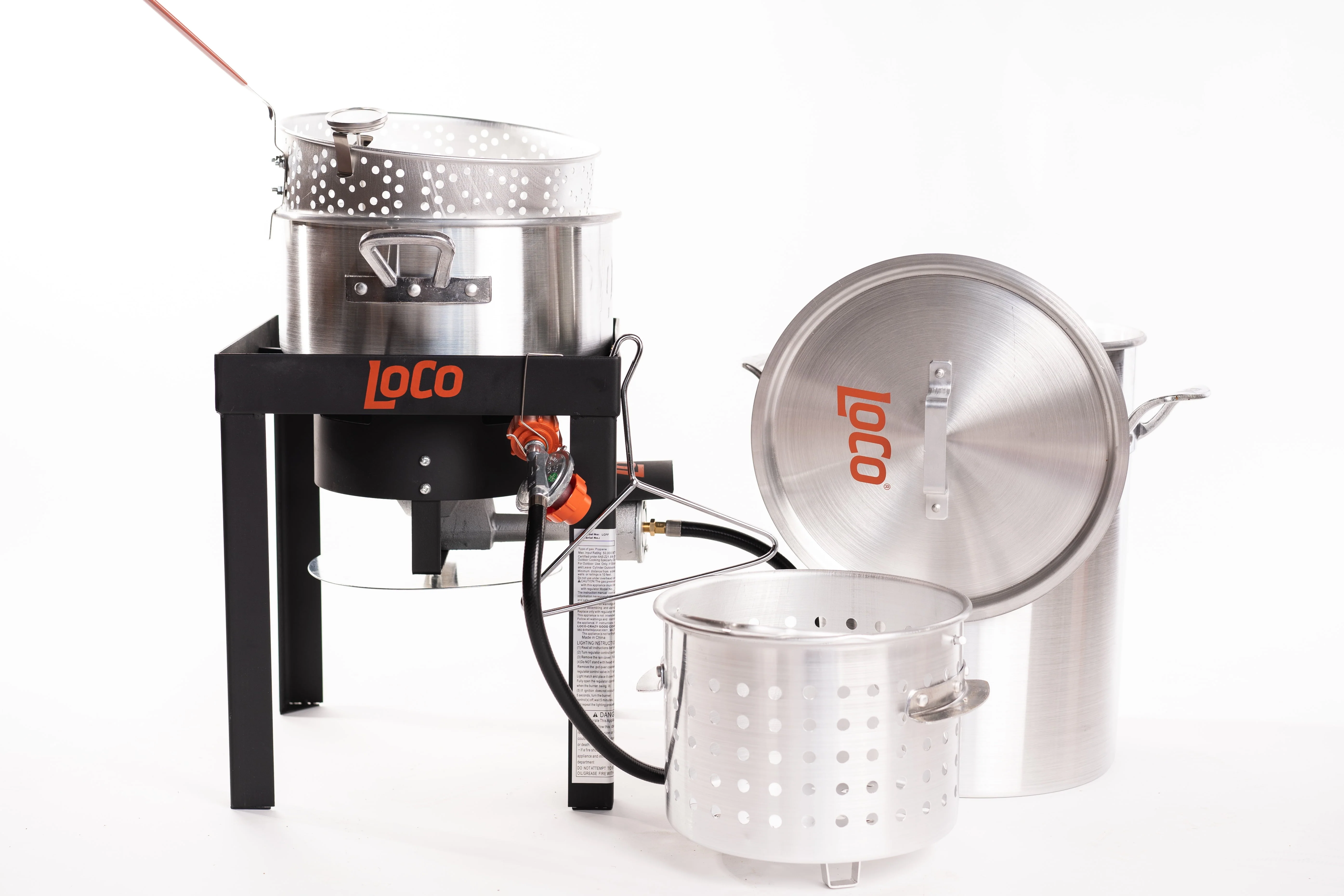 Loco Cookers 30 Quart Propane Boil, Fry & Steam Kit