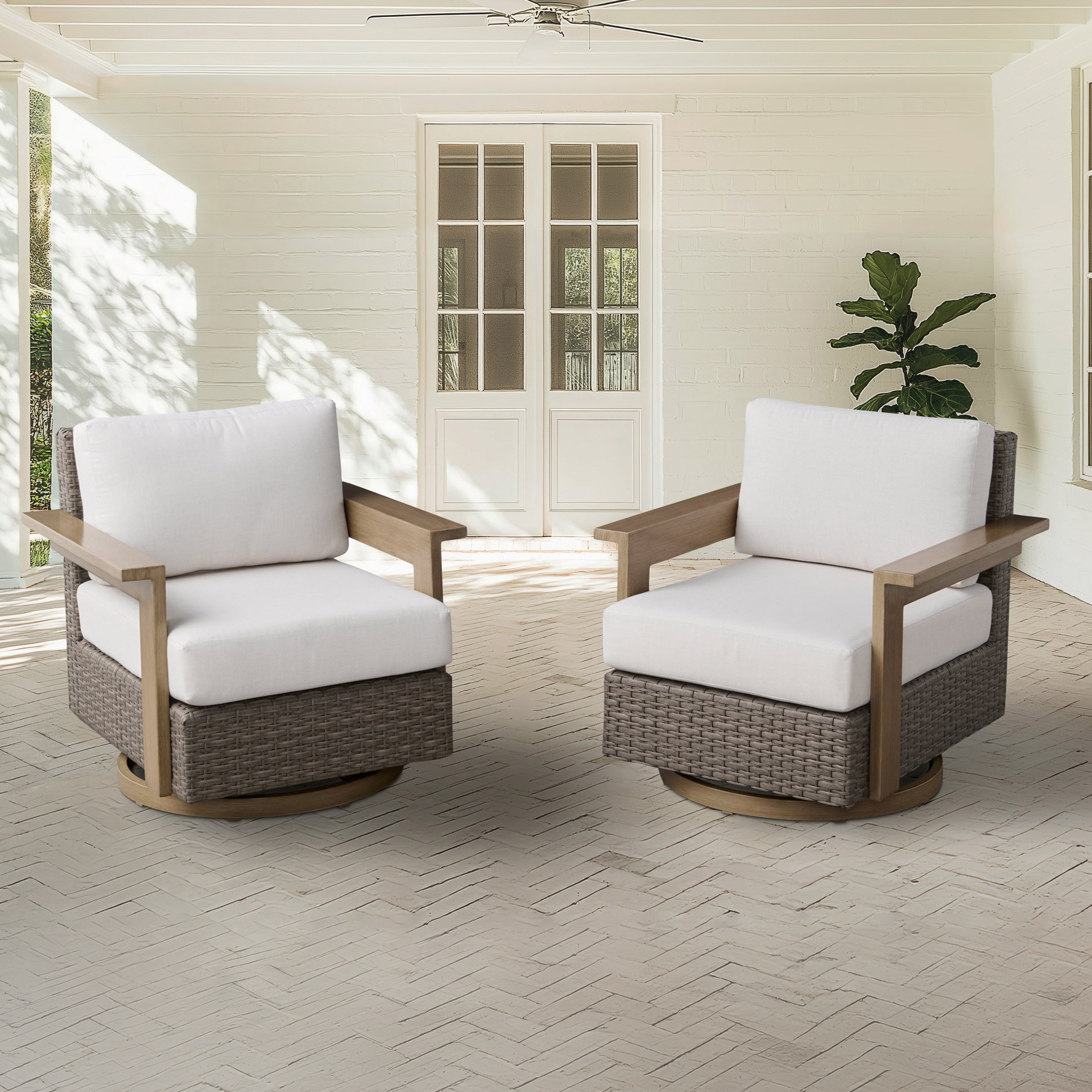 Agio Juniper 2-piece Swivel Glider Chairs