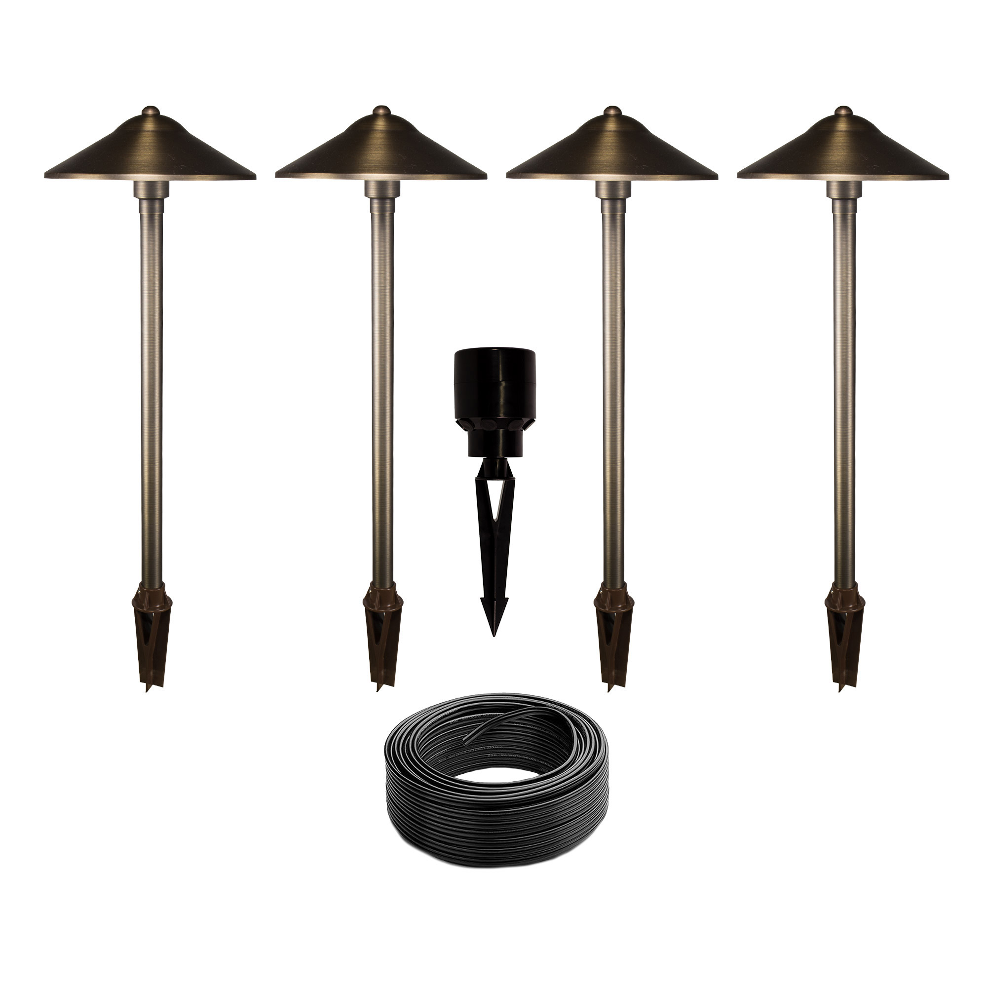 VOLT Low Voltage LED Outdoor Path Light 4-pack Expansion Kit