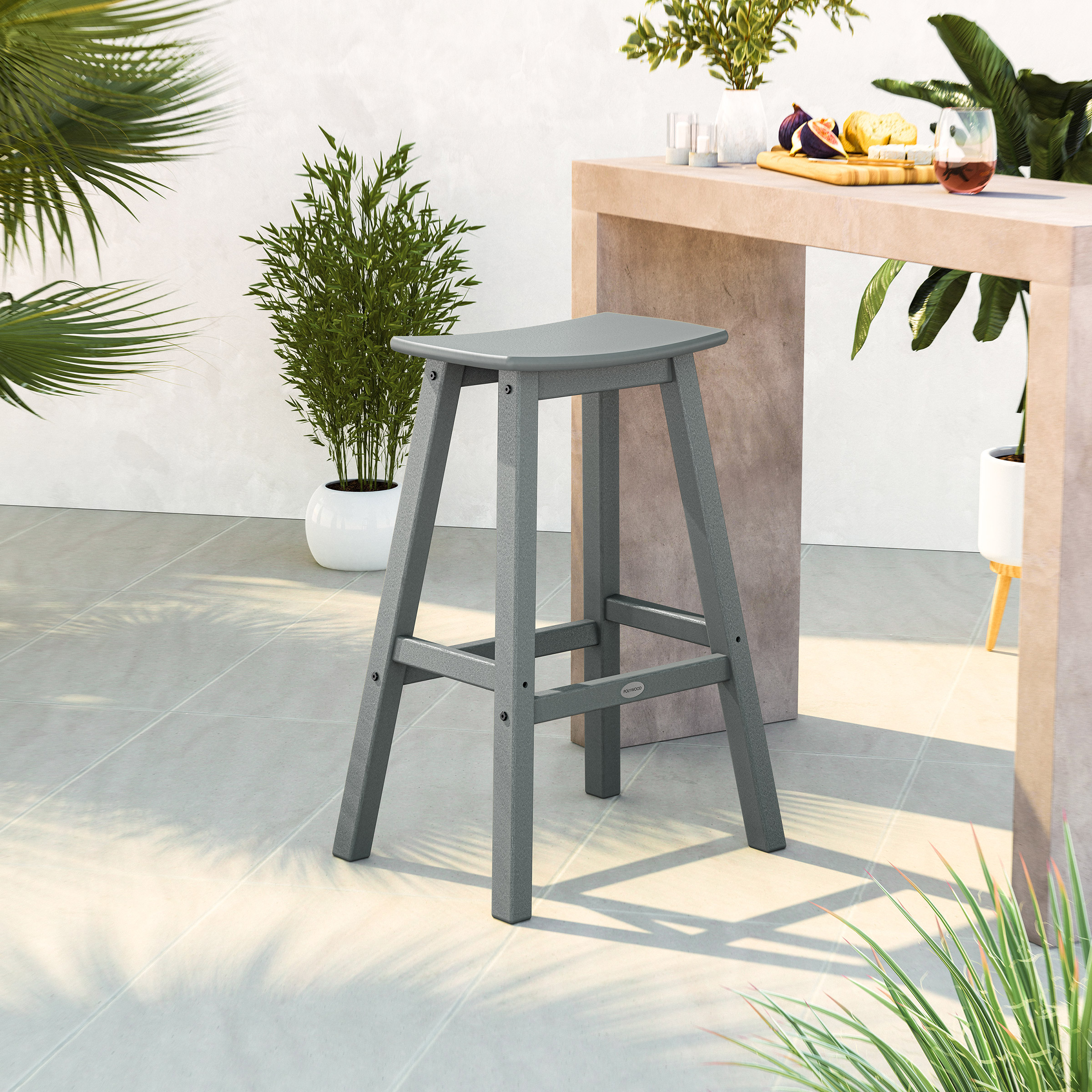 POLYWOOD Long Beach Barstool