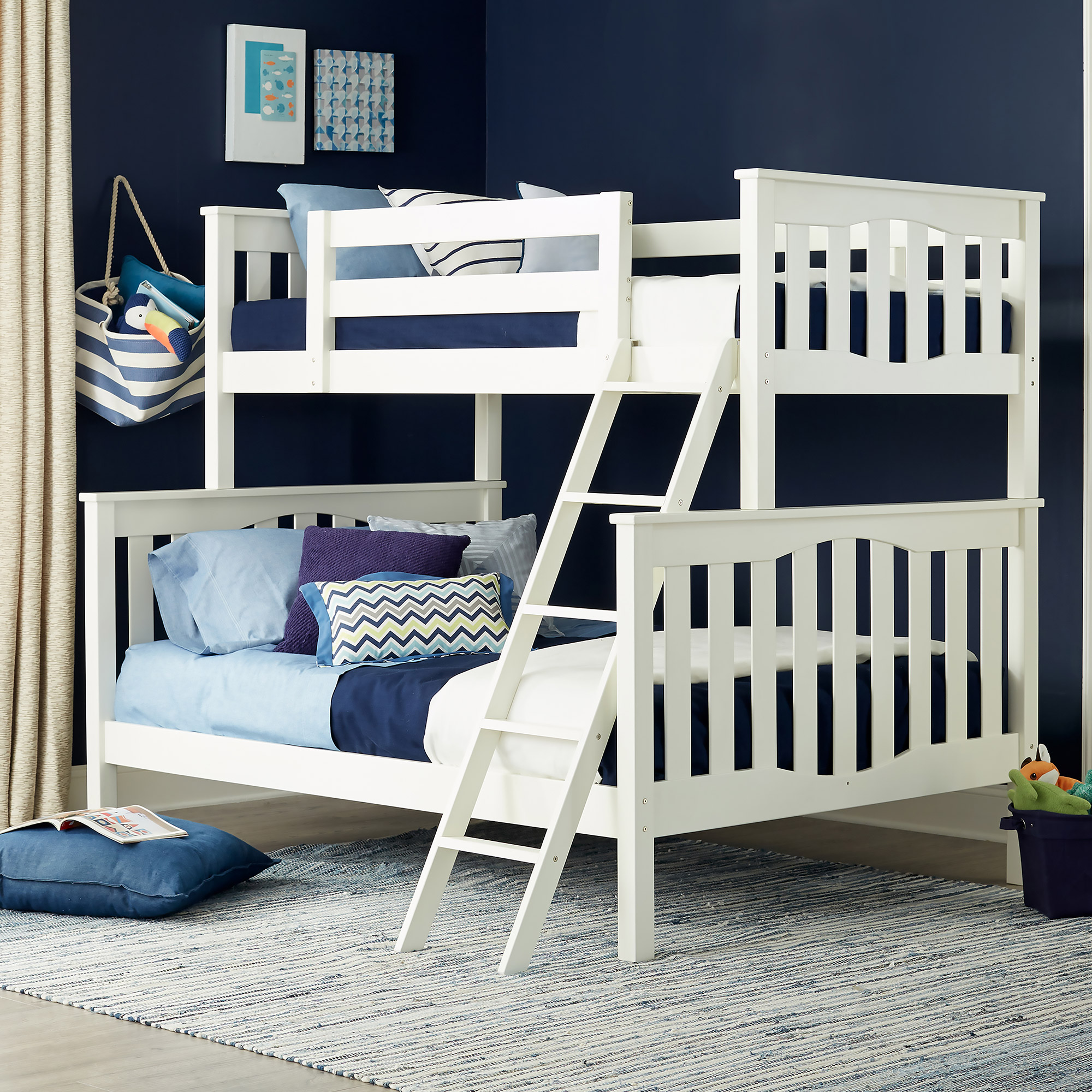 Seneca Twin Over Full Bunk Bed Collection in White