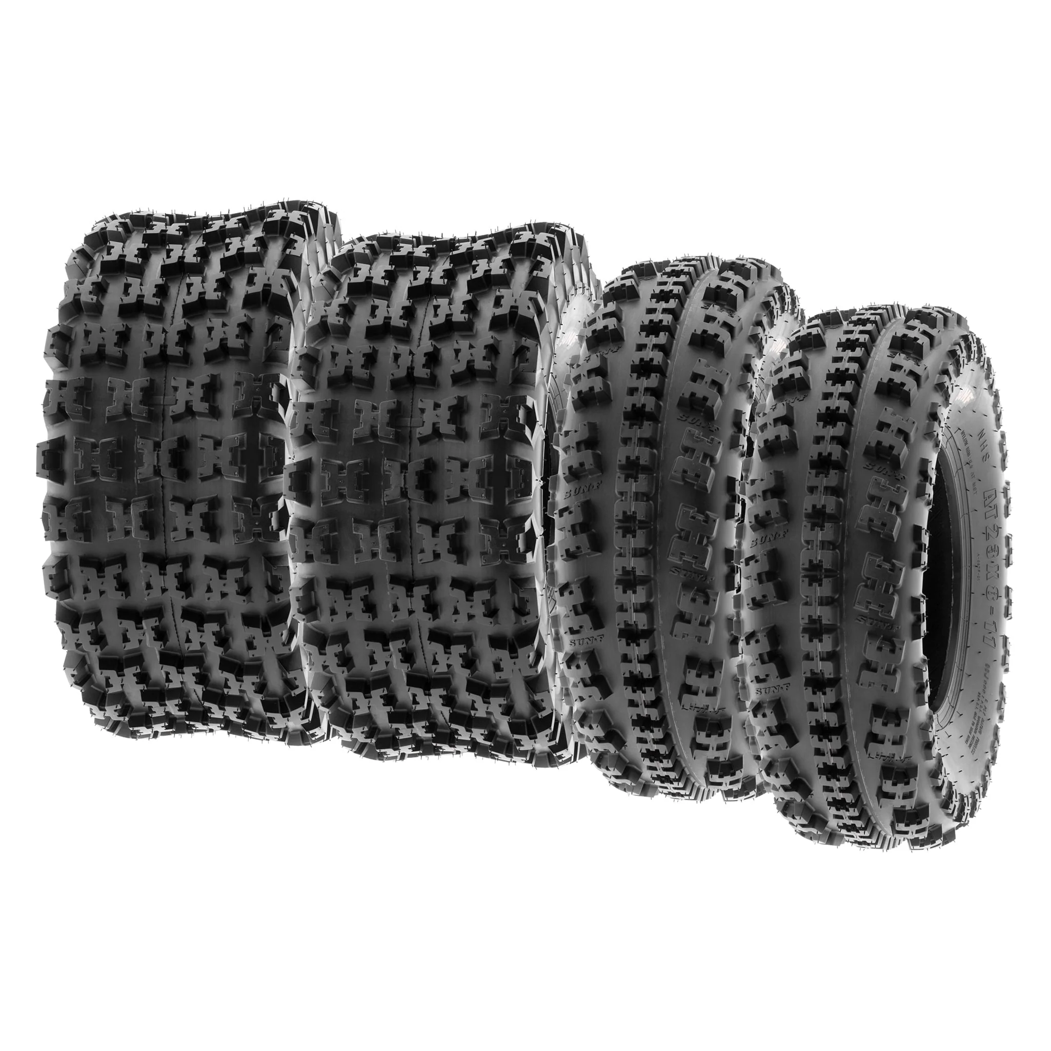 SunF All Terrain ATV UTV Tires 22x7-10 & 20x10-9 6 PR A027 (Complete Full Set of 4)
