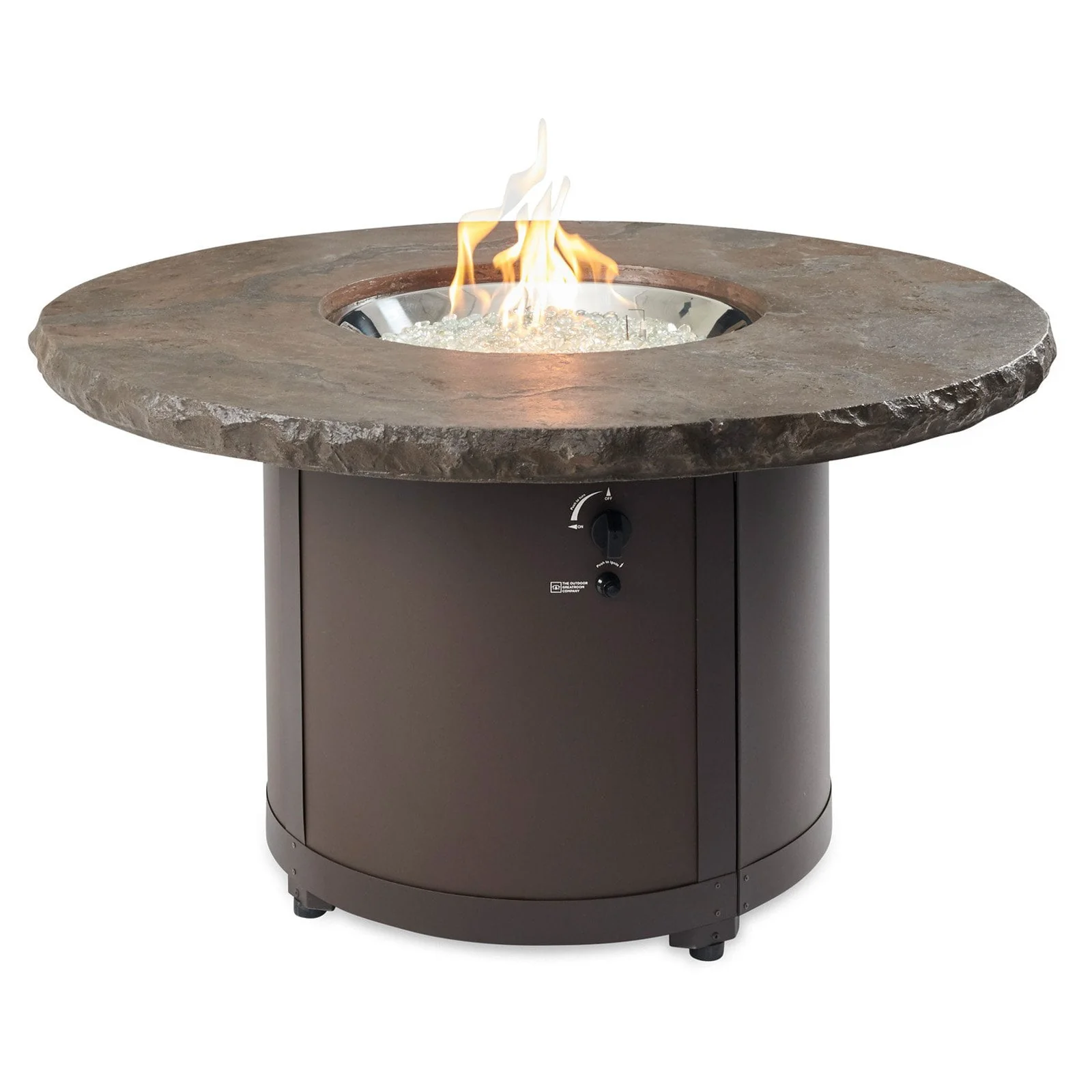 Outdoor GreatRoom Beacon Chat Height Gas Fire Pit Table