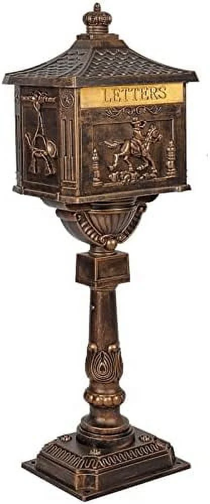 Mailbox Cast Aluminum Bronze Mail Box Postal Box Security Heavy Duty New