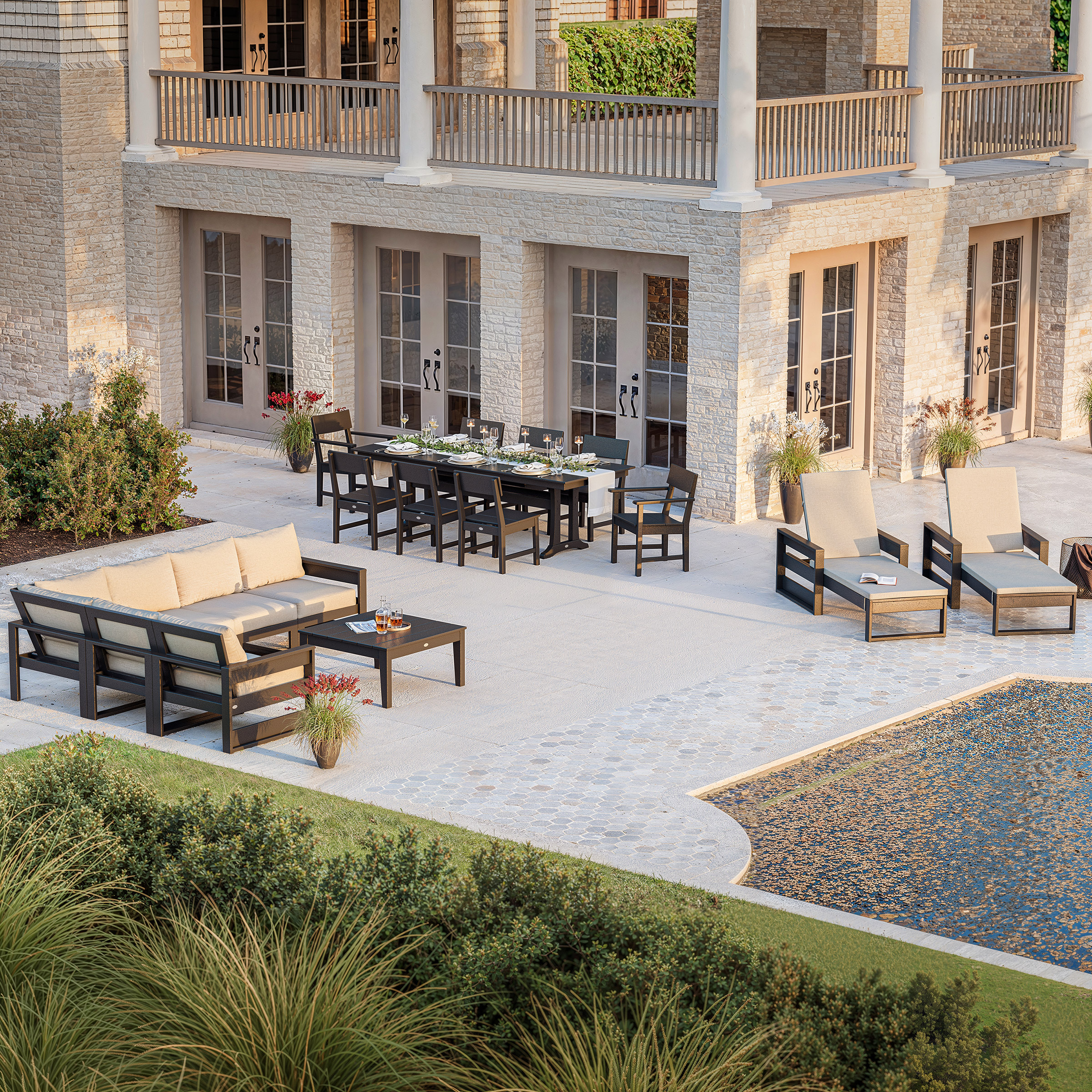 POLYWOOD Westport 19-piece Outdoor Patio Estate Collection
