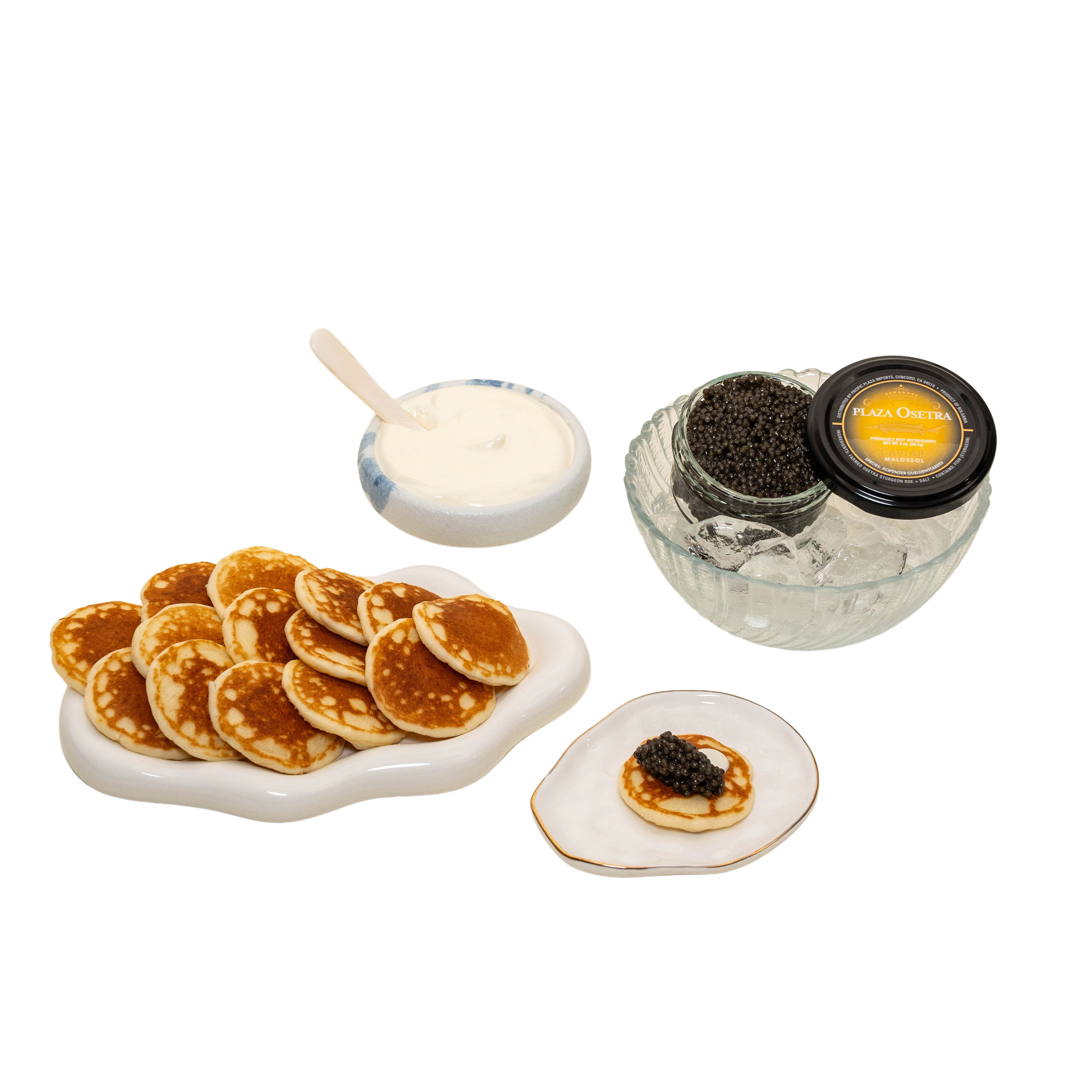 Plaza Osetra Farmed Bulgarian Sturgeon Caviar, 2 oz Gift Set