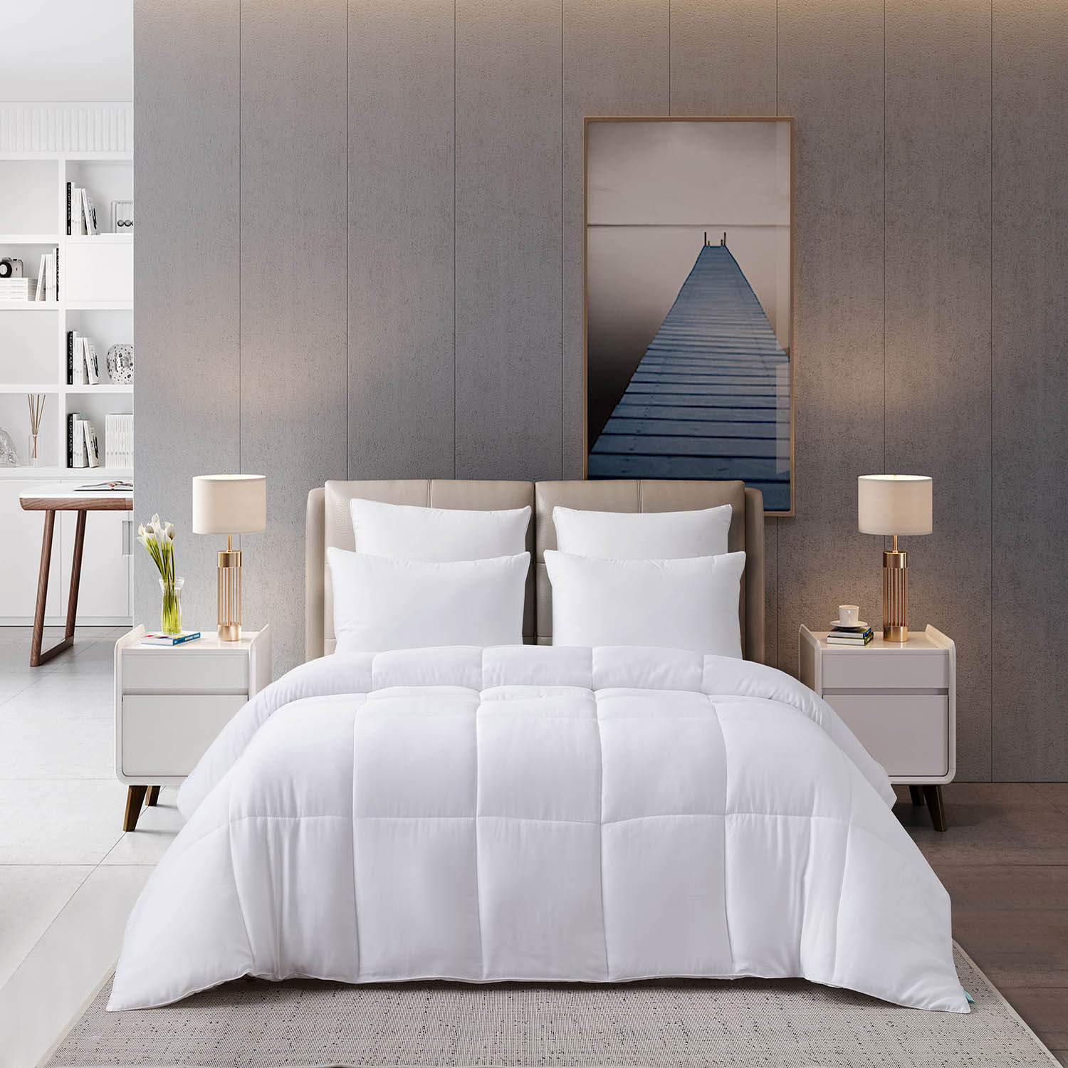 Hotel Grand Tencel Blend Fiberfill Down Alternative Comforter