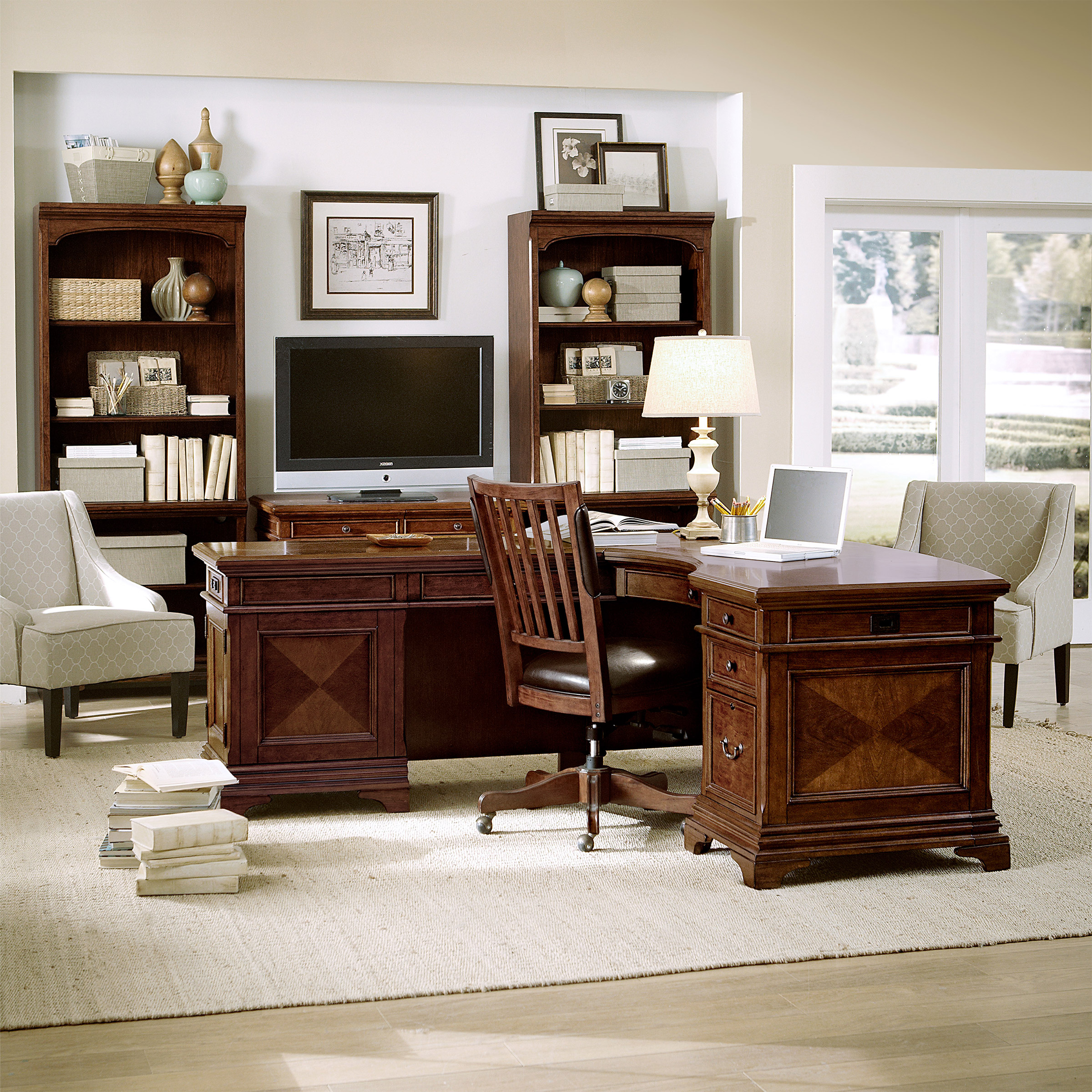Lewis 66' Desk with Return & Lateral File