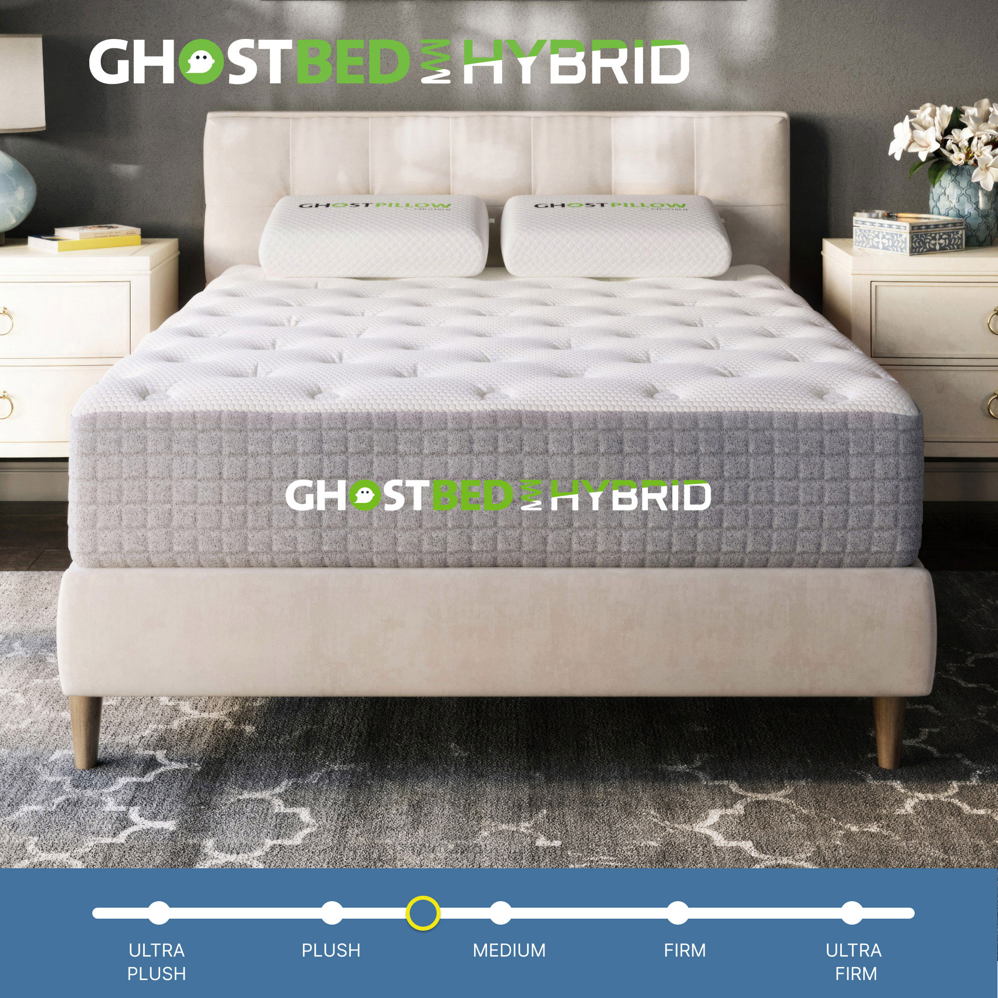 GhostBed Hybrid 12' Medium-Plush Cooling Mattress