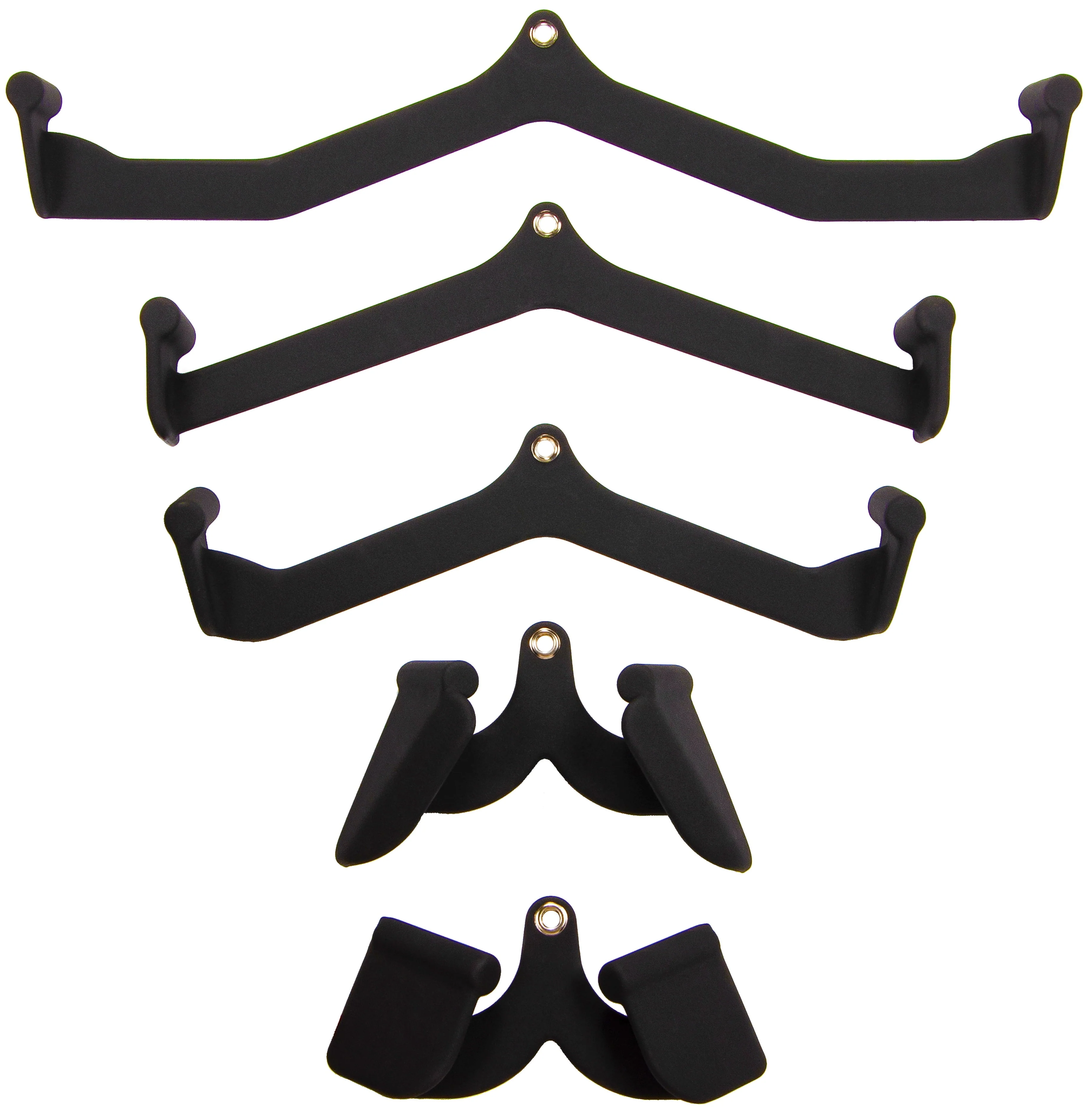 BalanceFrom Multi-Grip Lat Pulldown Attachments, 5 Pack - Universal Fit for All Cable Pulley Machines
