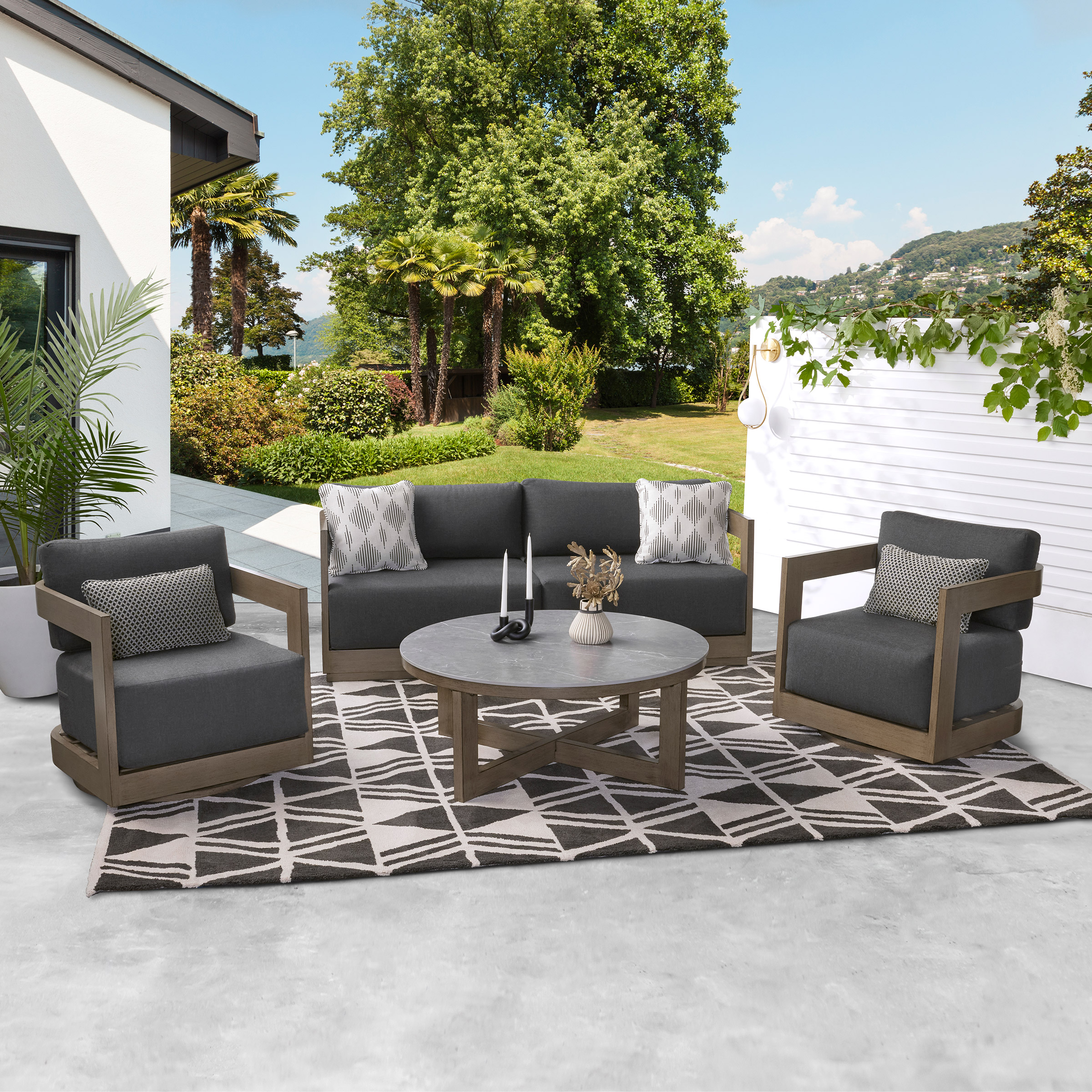 Agio Menorca 4-piece Outdoor Patio Deep Seating Set