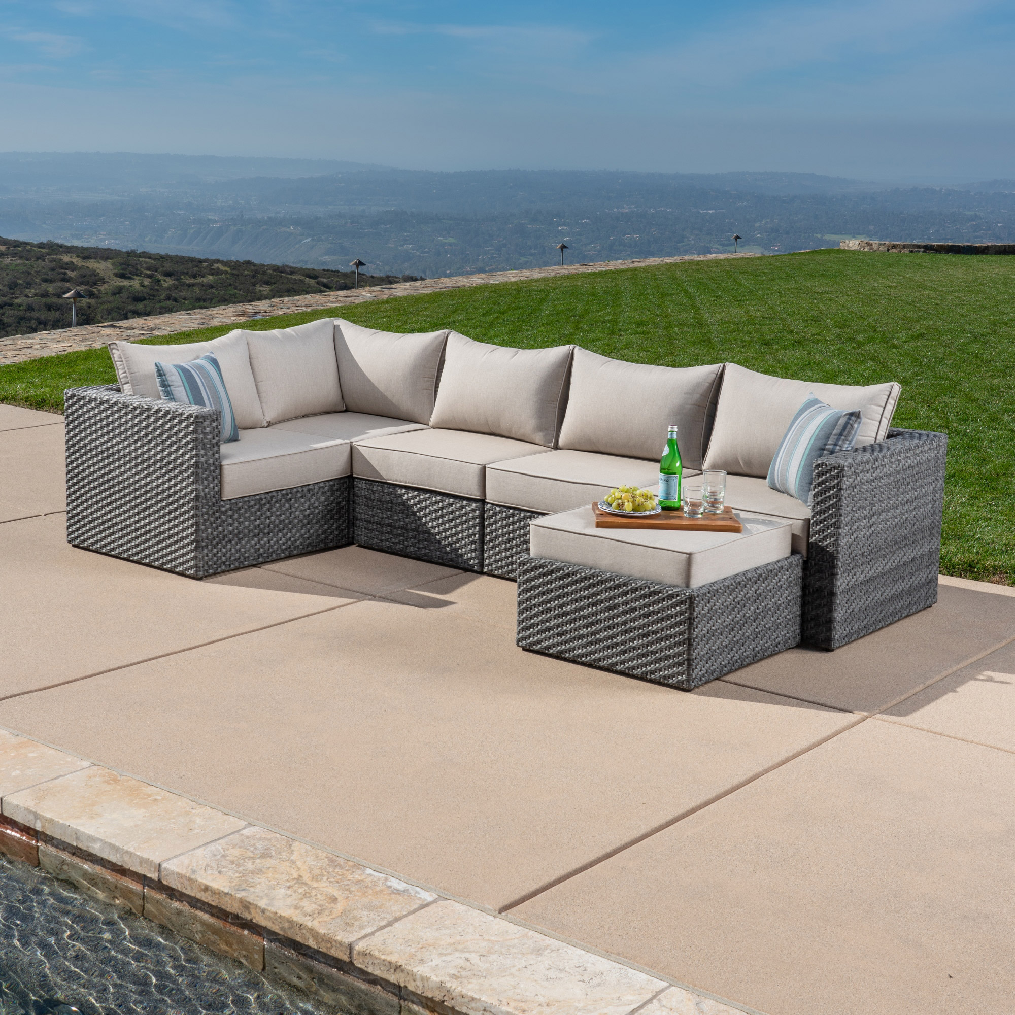 Grand Leisure Solimar 6-piece Modular Sectional Set