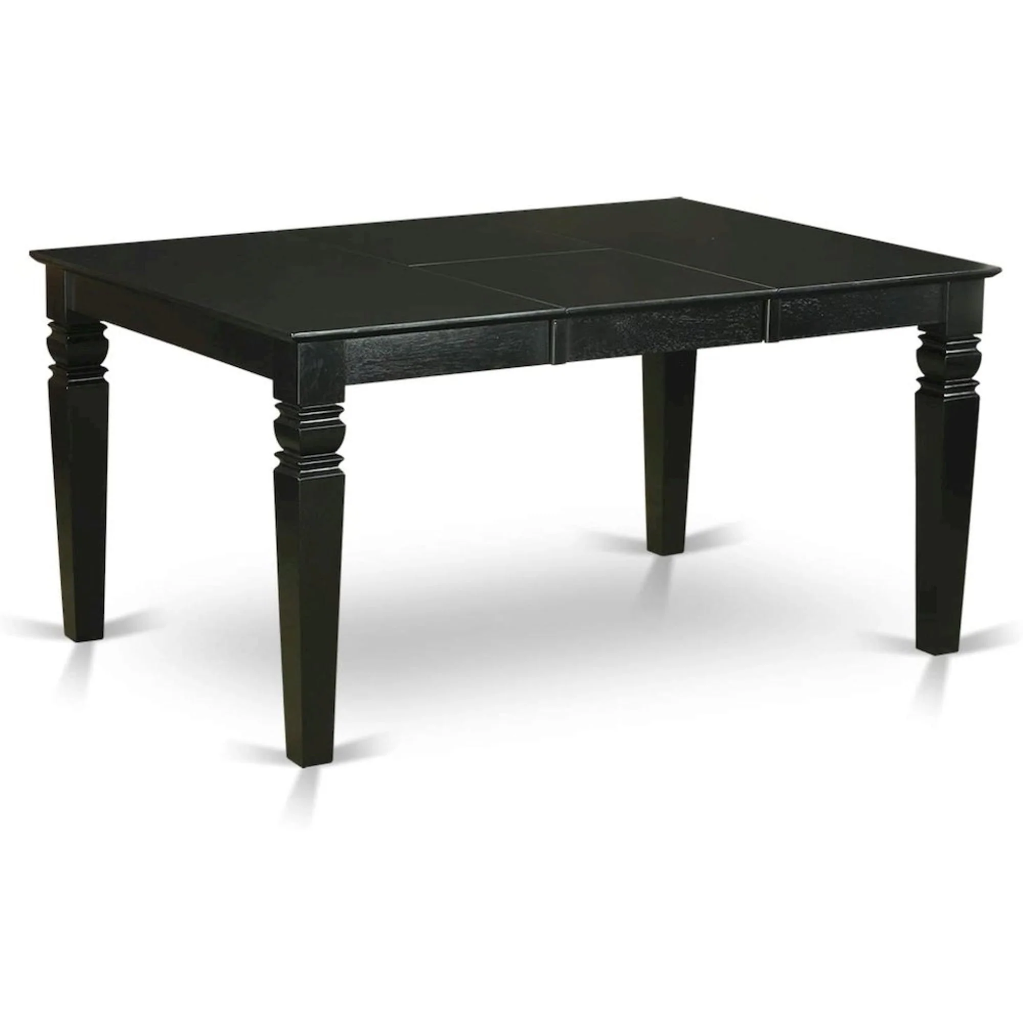 Weston Rectangular Dining Table with 18 in butterfly Leaf in Black