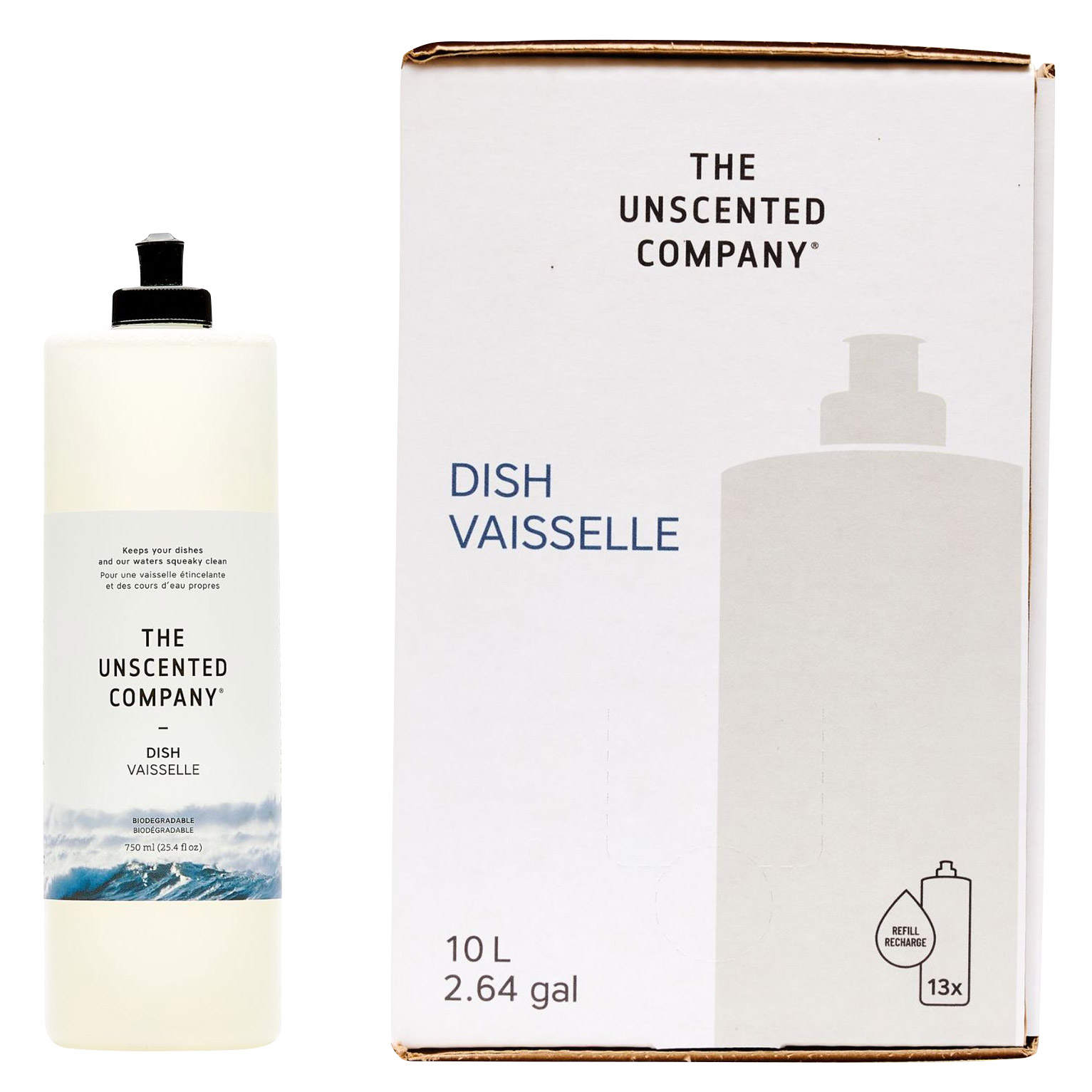 The Unscented Company Liquid Dish Soap Bottle & Refill Box, 363.22 fl oz