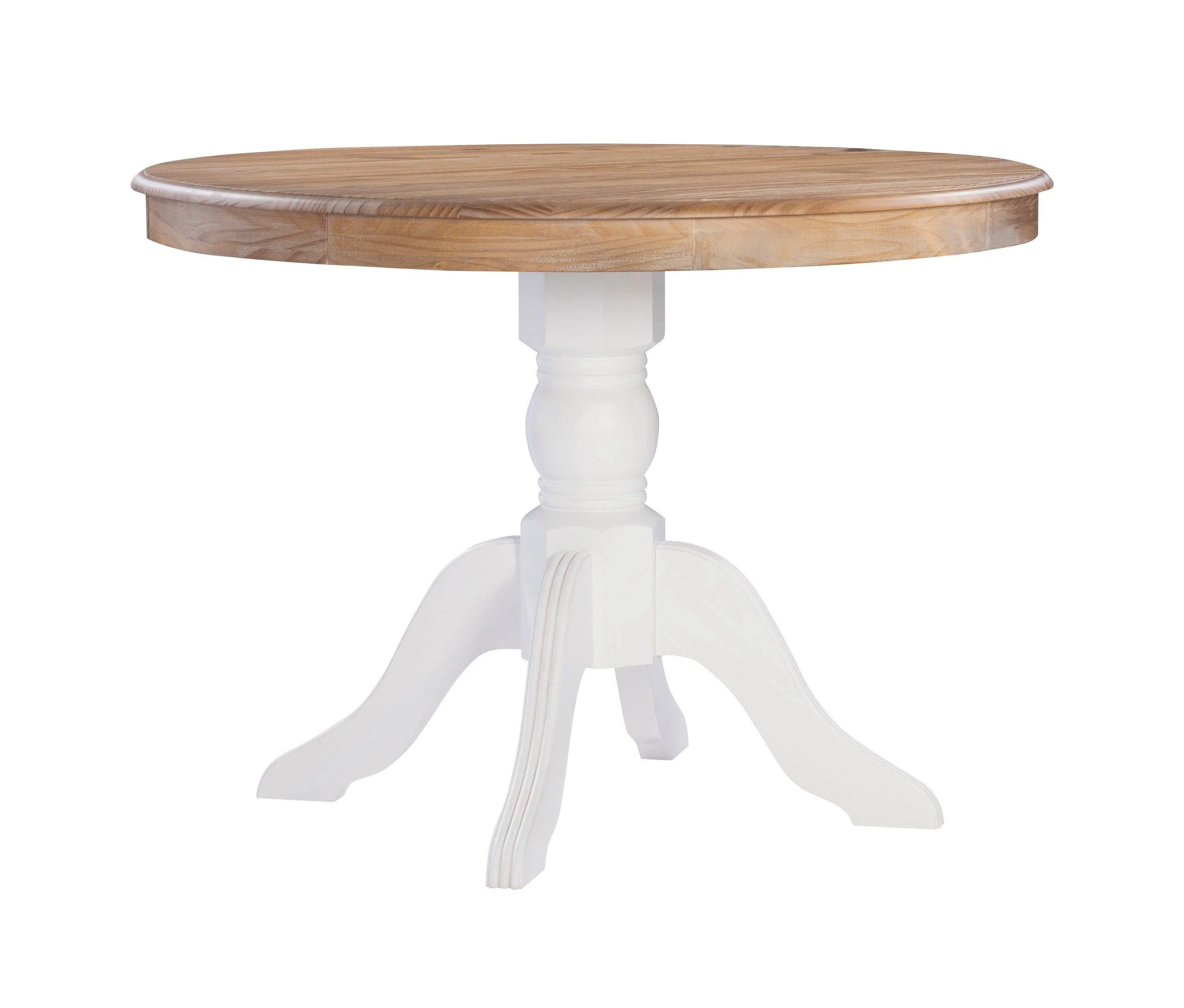 Linon Tobin  Pedestal Dining Table - Natural/White