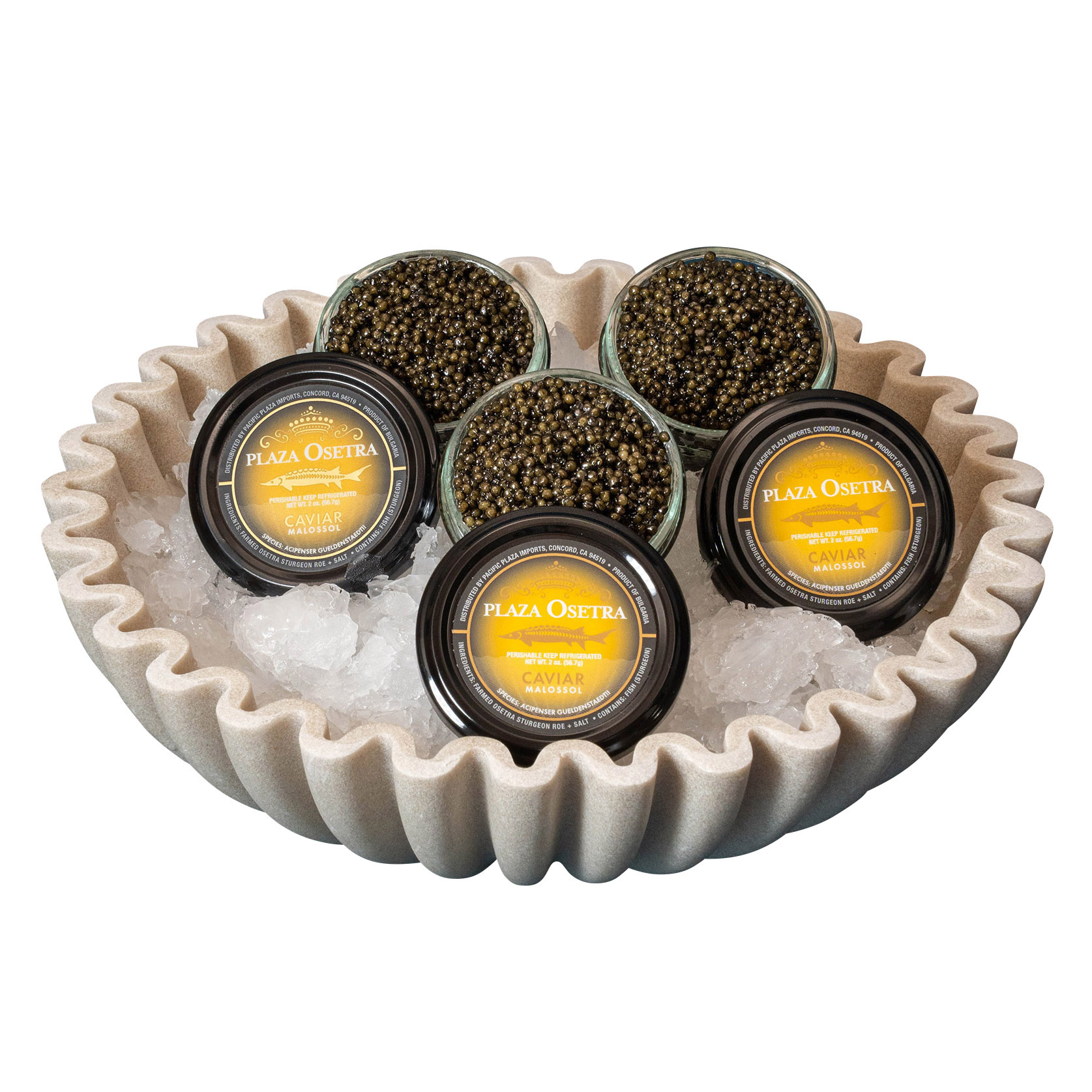 Plaza Osetra Farmed Bulgarian Sturgeon Caviar, 2 oz, 3-pack