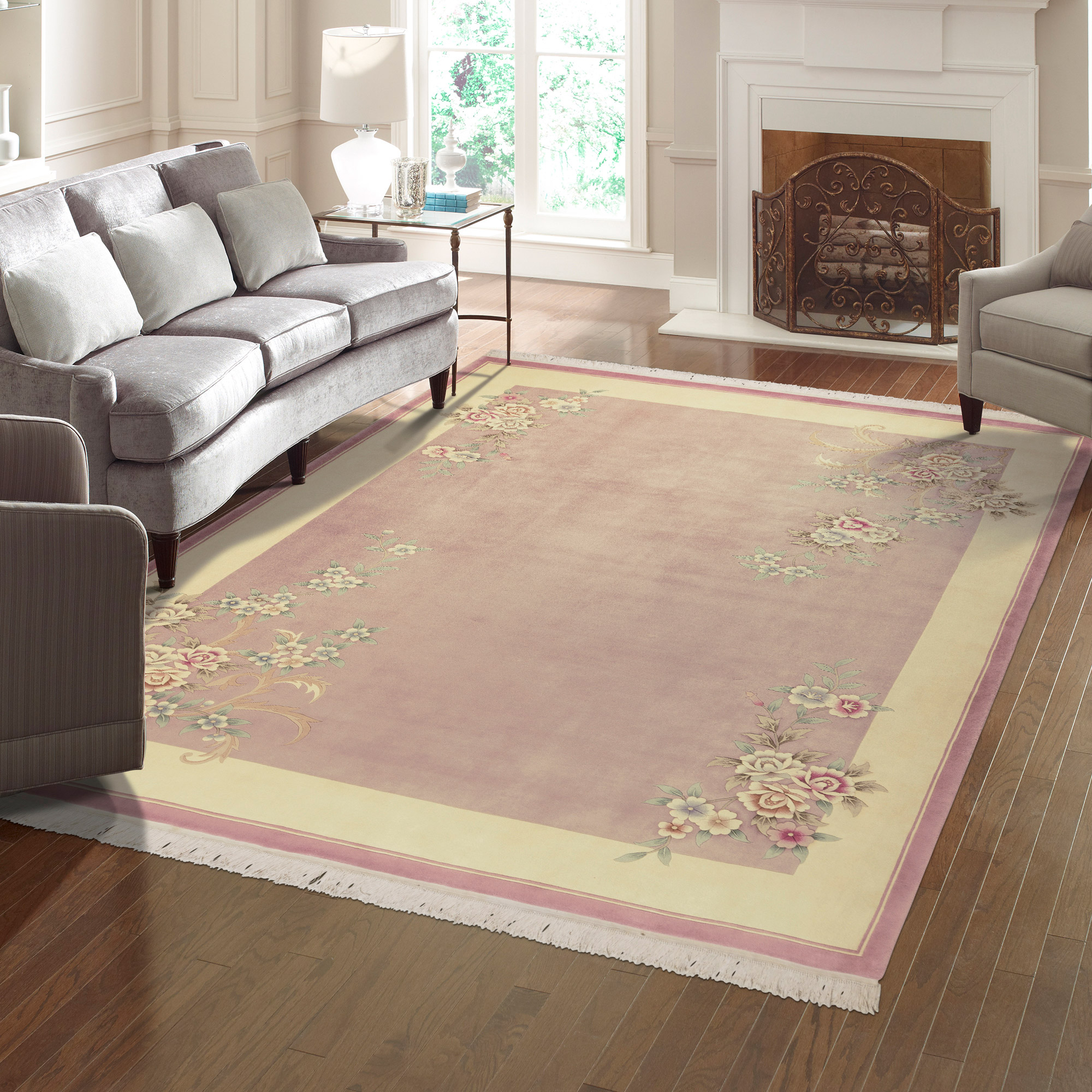 Pagoda Hand Knotted Rug Collection, Shan Light Rose