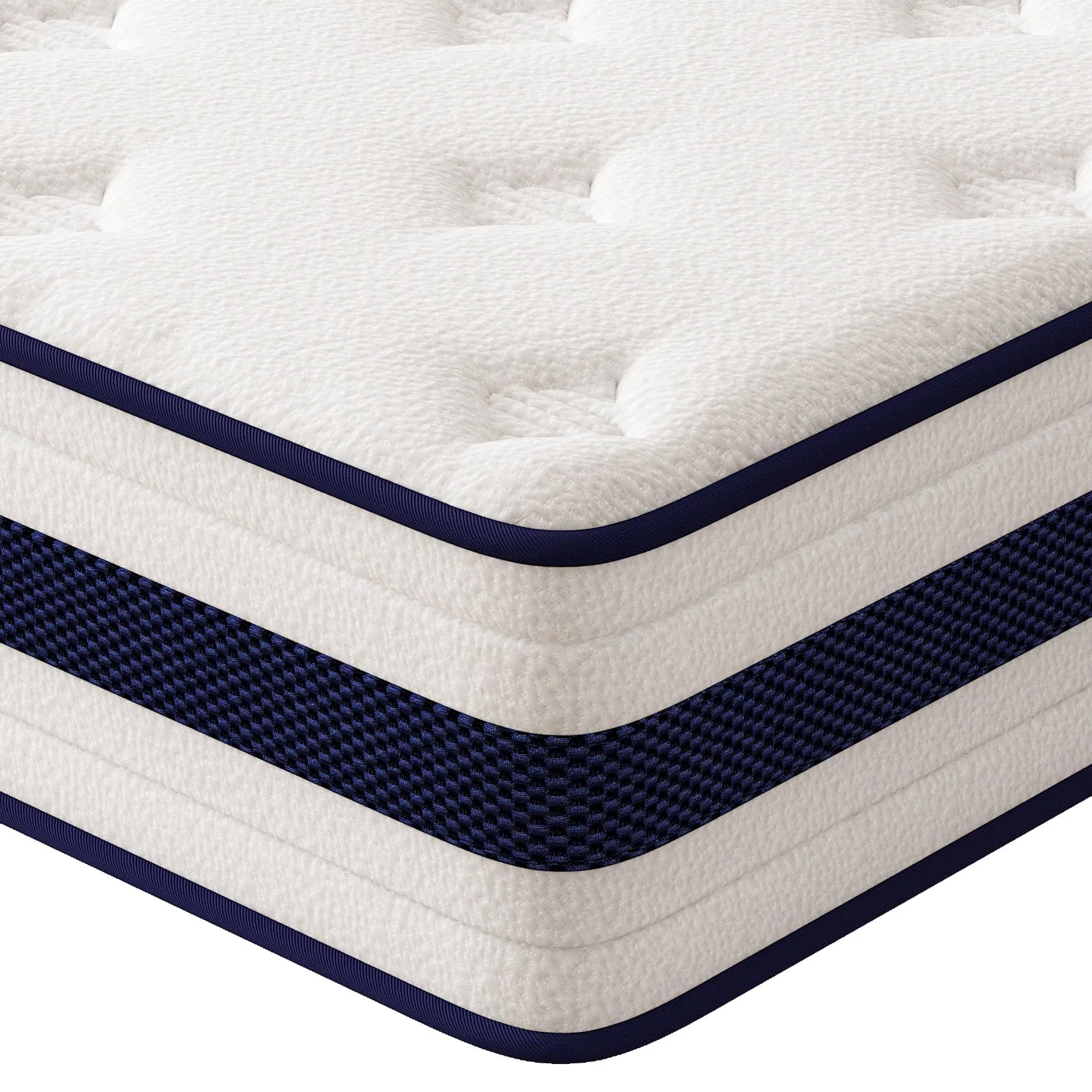 Nisien Queen Mattress, 10 Inch Innerspring Hybrid Mattress in a Box with Gel Memory Foam,Pocket Spring Mattress, Pressure Relief, Medium Firm Support,60"*80"*10",100-Night Free Trial