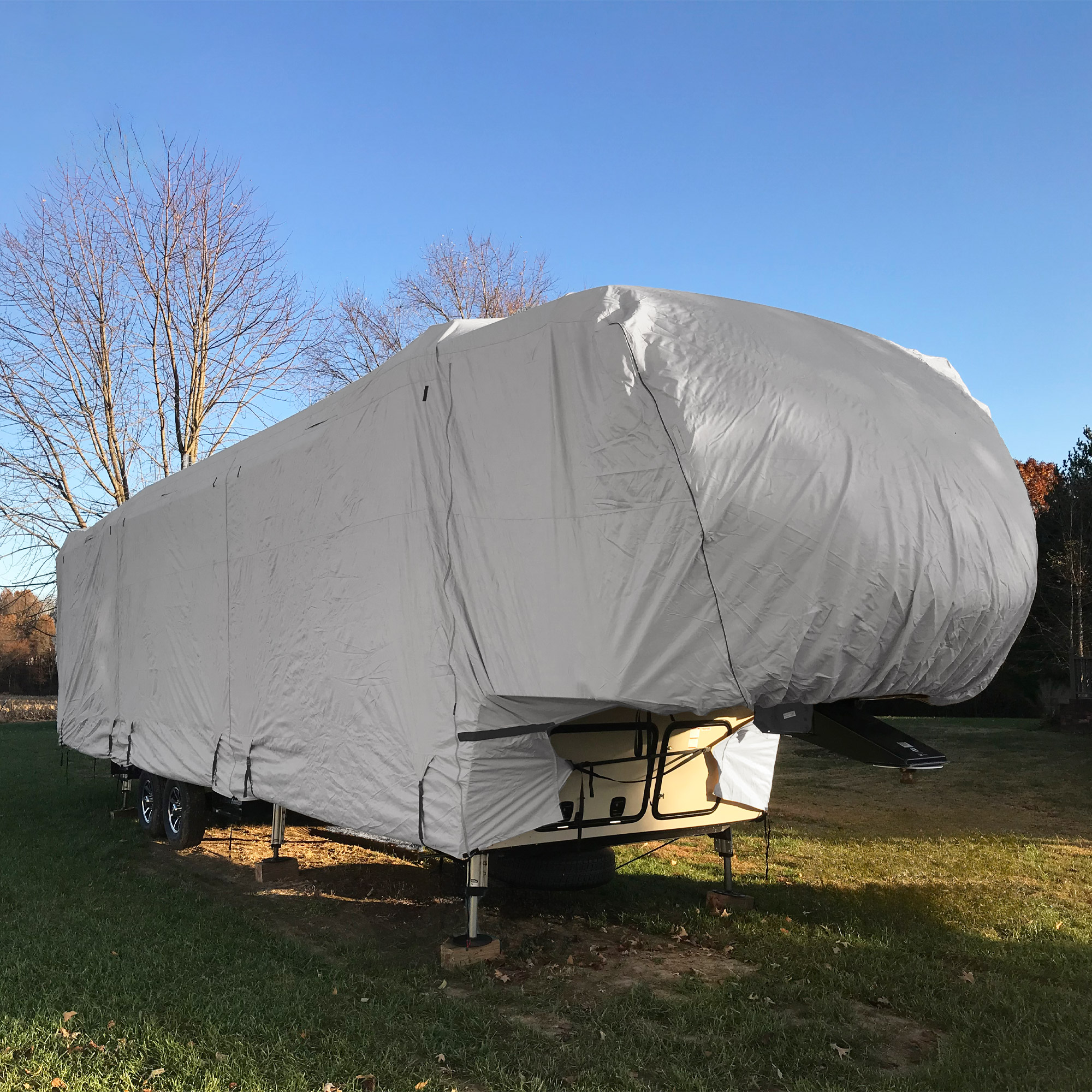 Climate Series Fifth Wheel Trailer Covers Gray