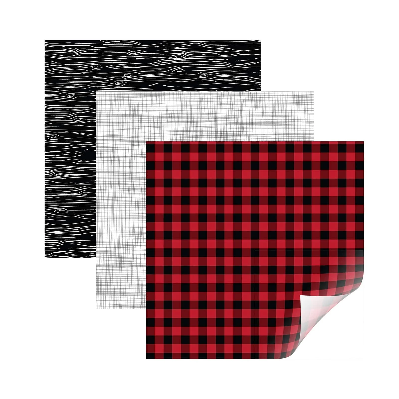 9 Packs: 6 ct. (54 total) Cricut® Premium Vinyl™ Patterned Sampler, Rustic Lodge Lumberjack