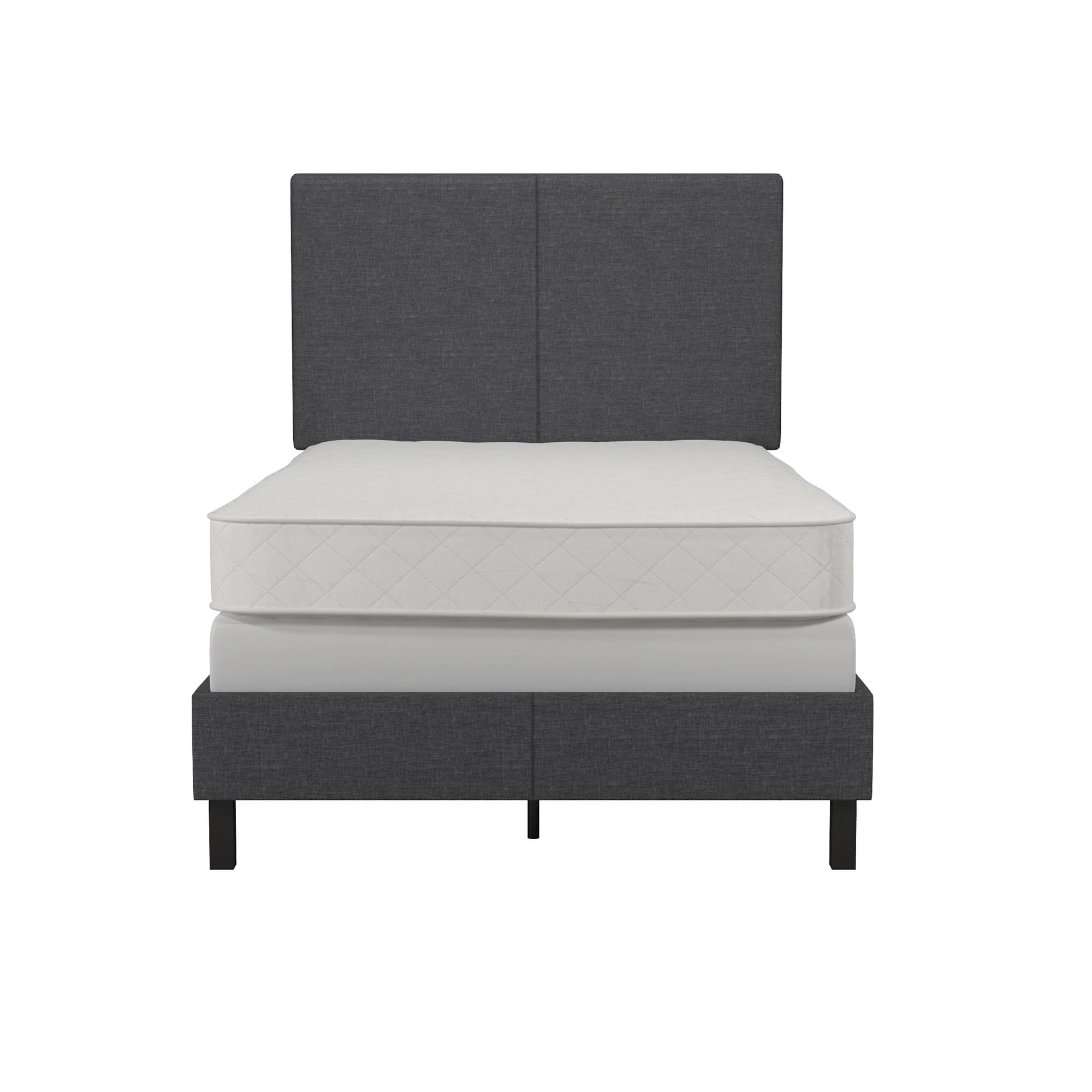 DHP Janford Upholstered Bed, Gray Linen, Twin