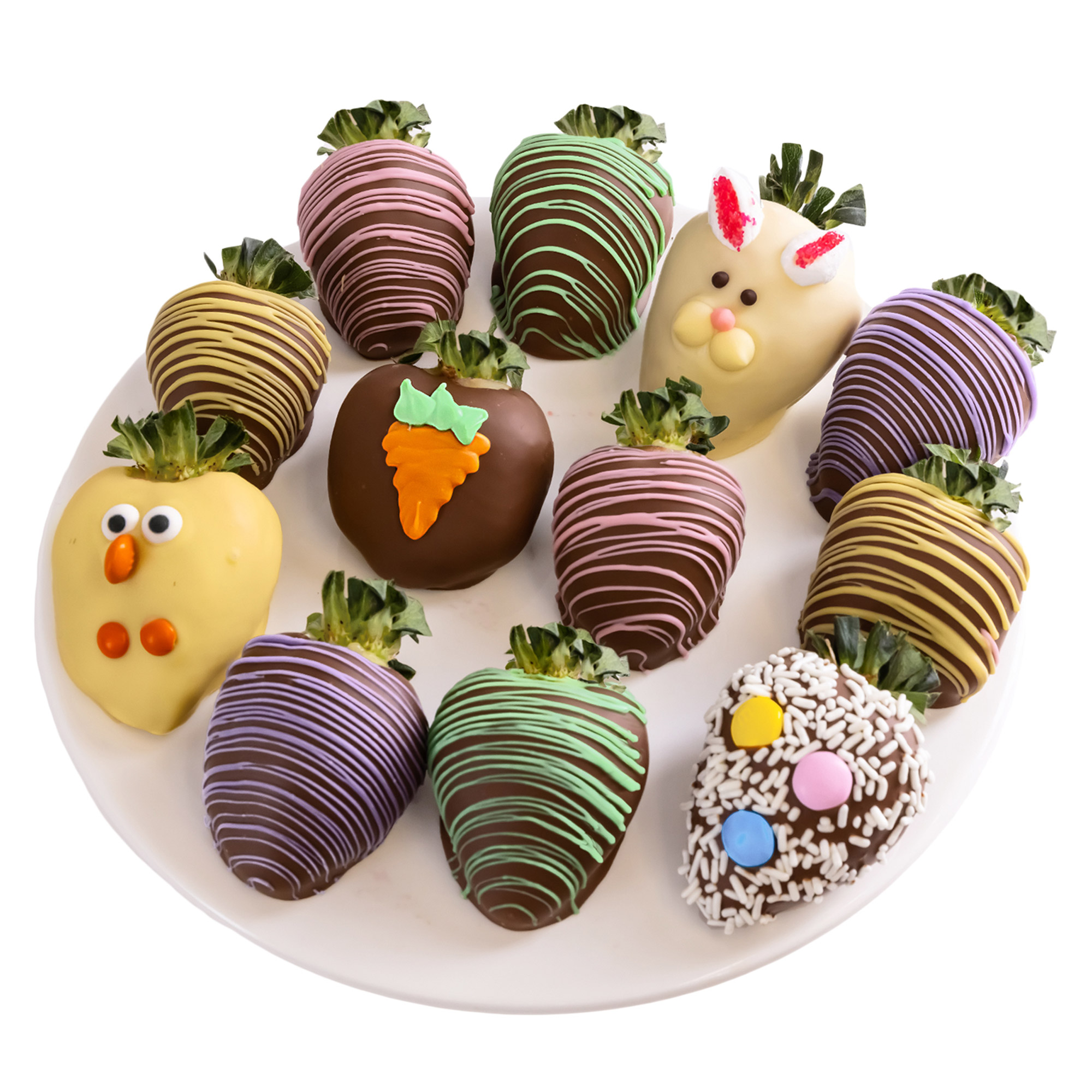 Chocolate Covered Company Easter Belgian Chocolate Covered Strawberries, 12 count